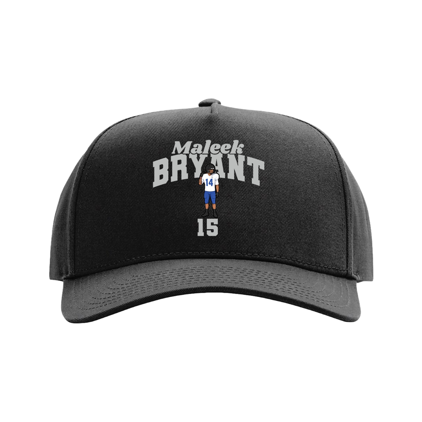 Full Fabric Five-Panel Champ Cap — Signature Arch in Black