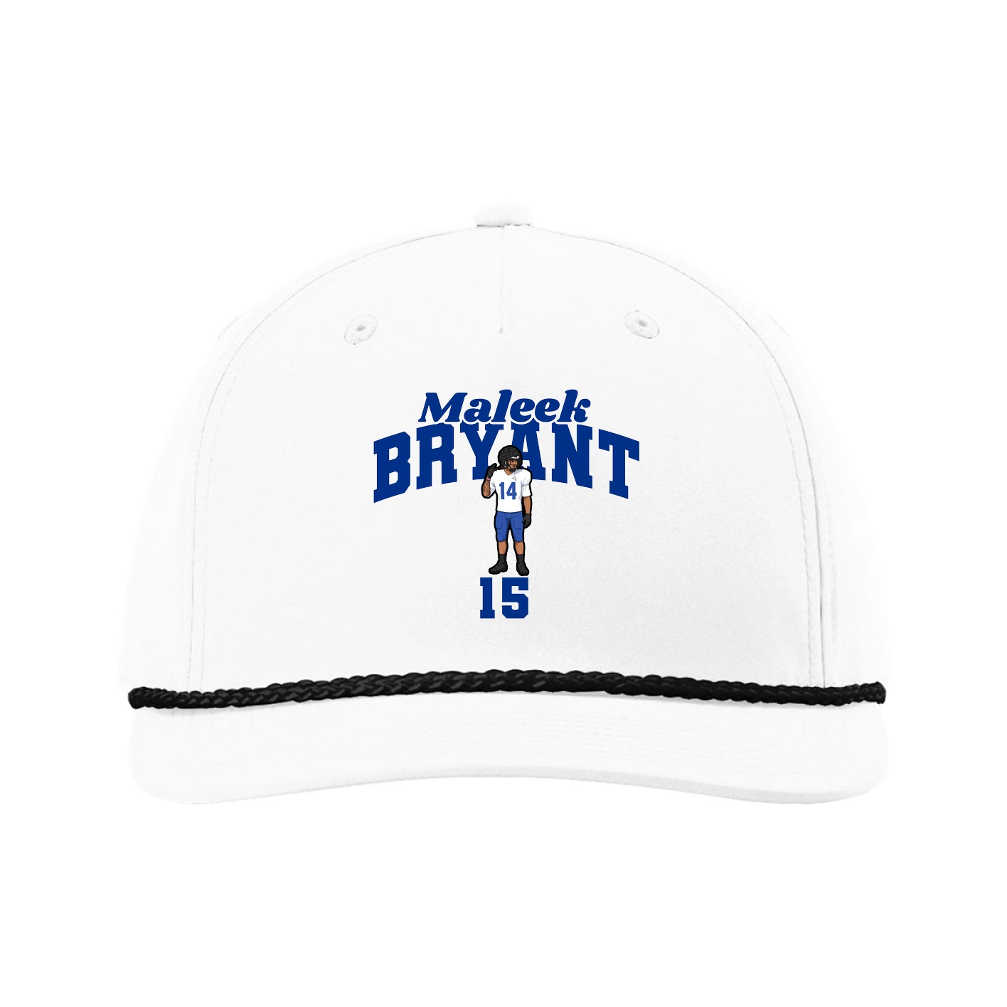 Five-Panel Classic Rope Cap — Signature Arch in White