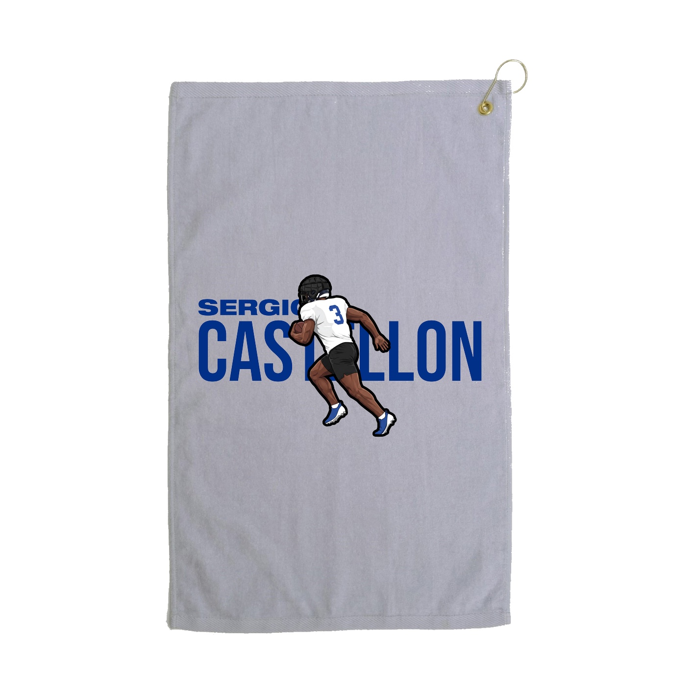 Golf Towel — Player Name in Grey