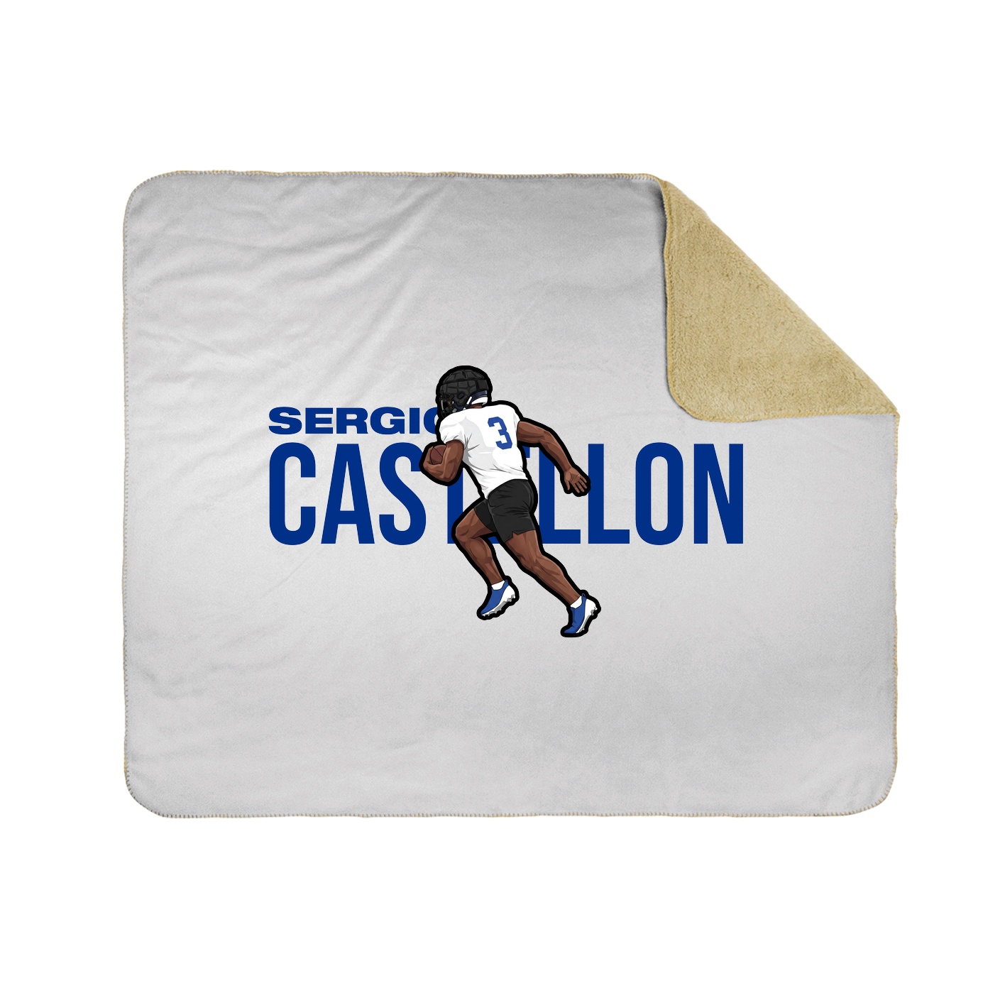 Throw Blanket — Player Name in White