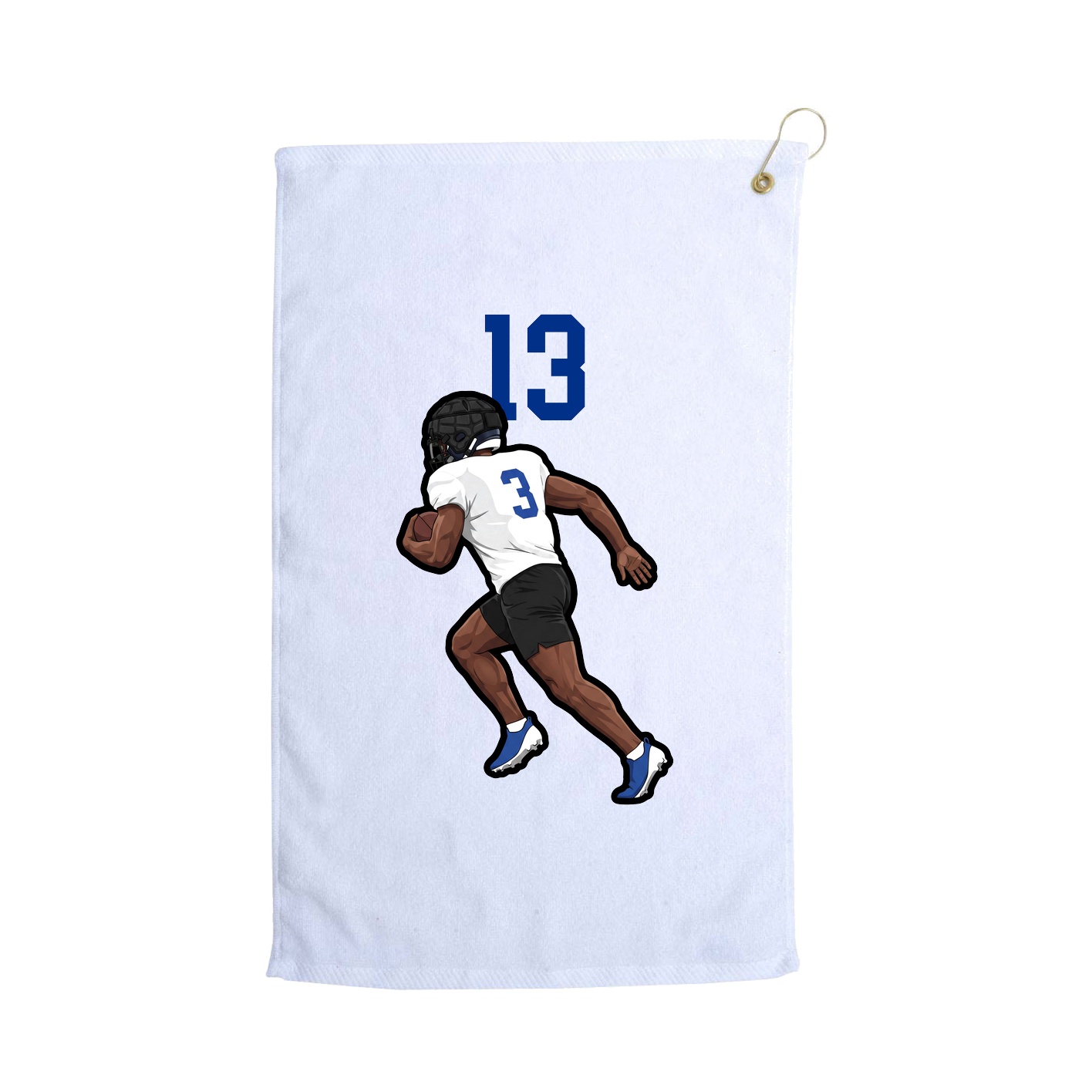 Golf Towel — Number Top in White