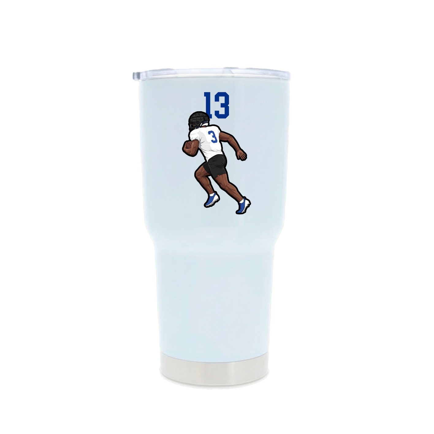 30oz Stainless Steel Tumbler — Number Top in White