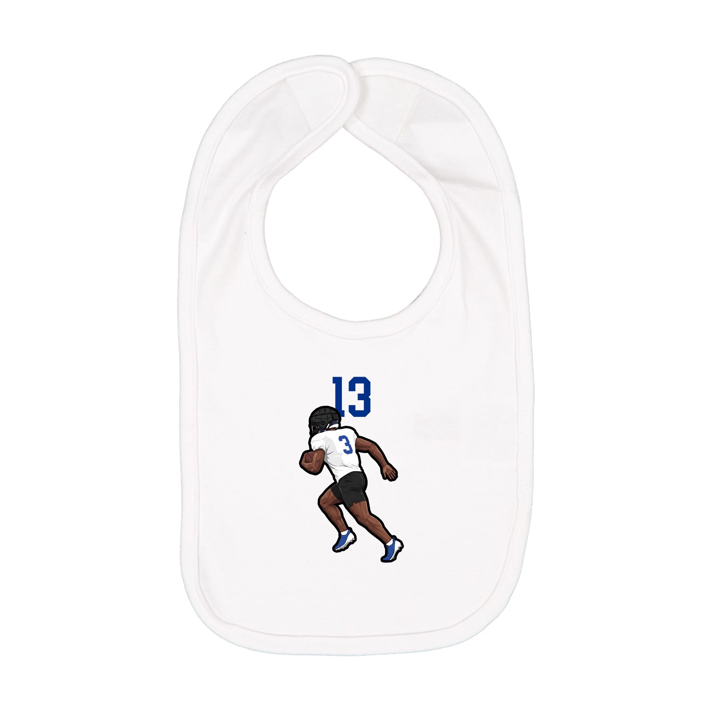 Infant Bib — Number Top in White