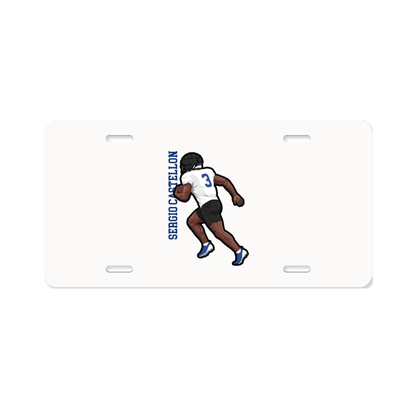 License Plate — Name Vertical in Classic