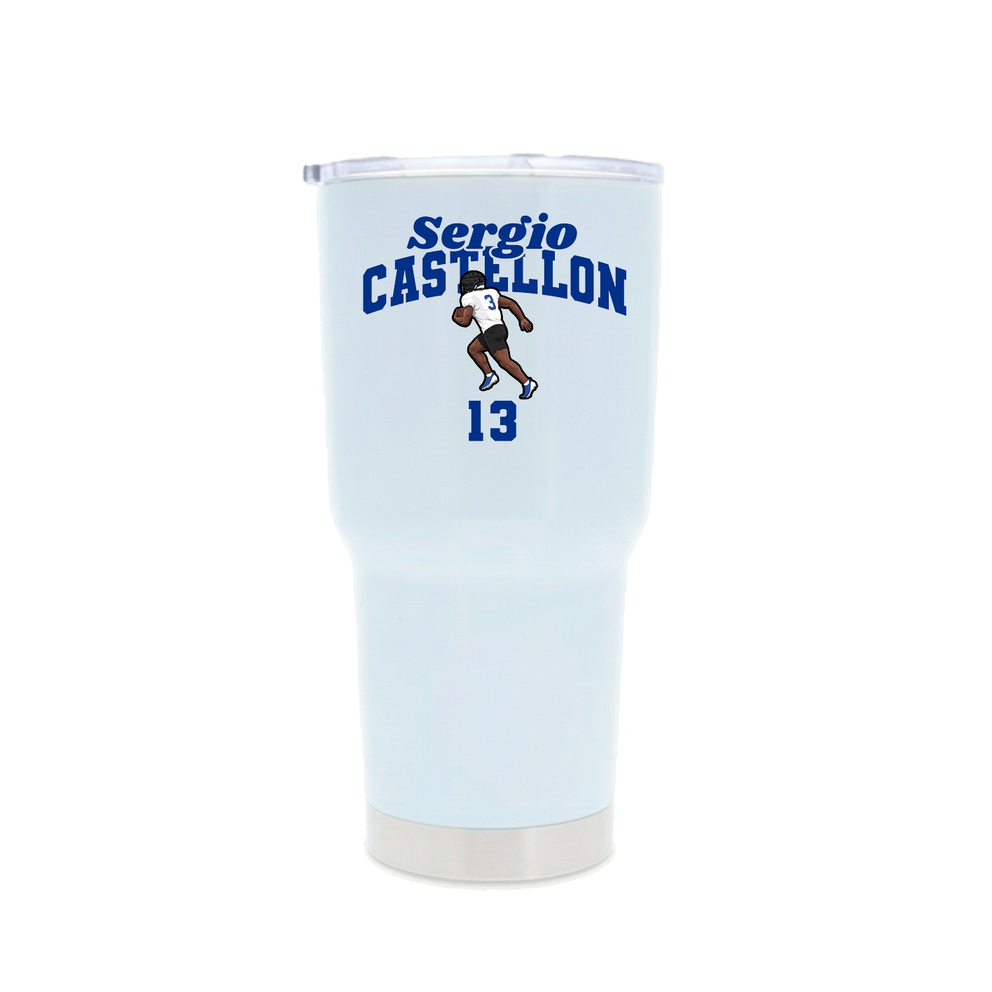 30oz Stainless Steel Tumbler — Signature Arch in White