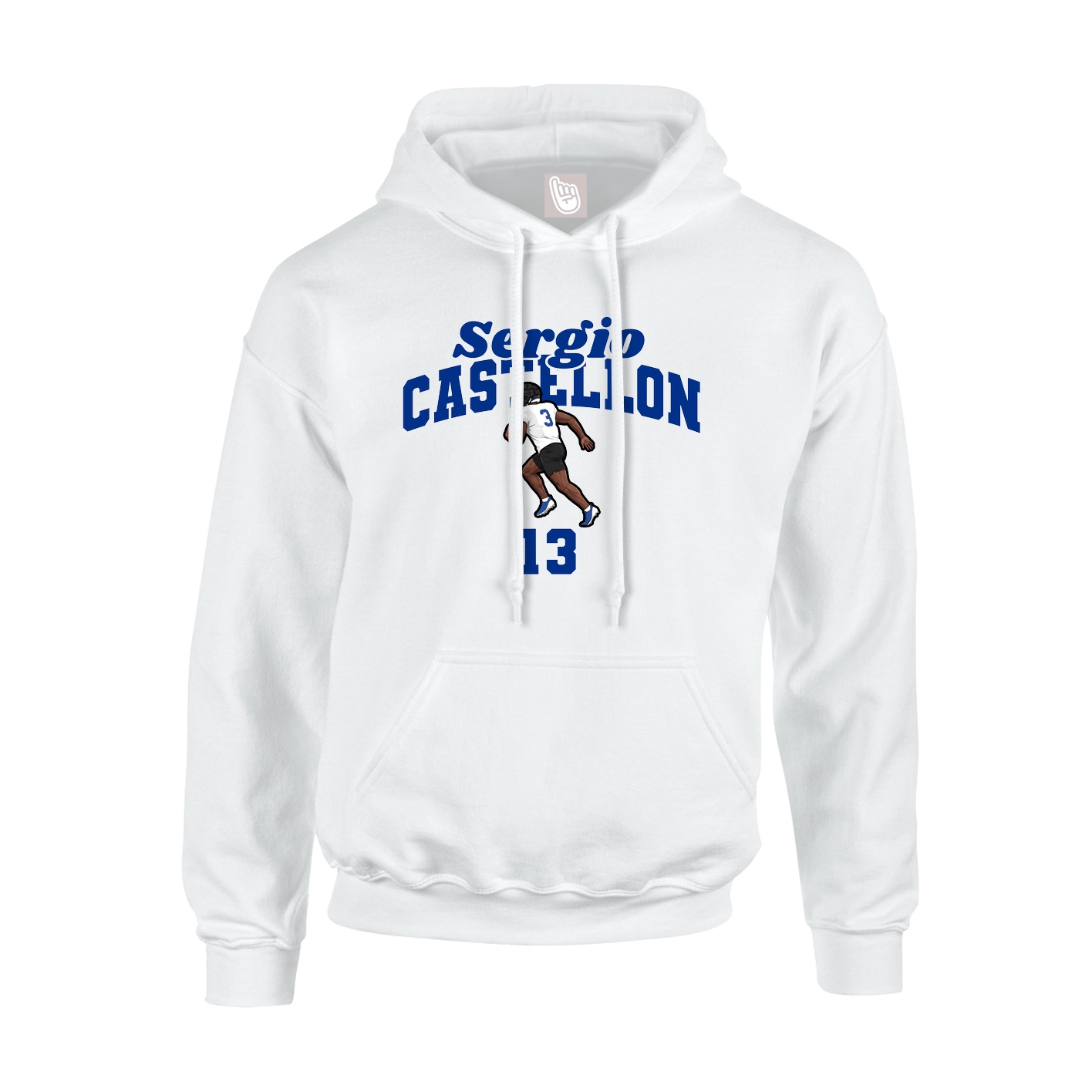 Youth Hoodie — Signature Arch in White