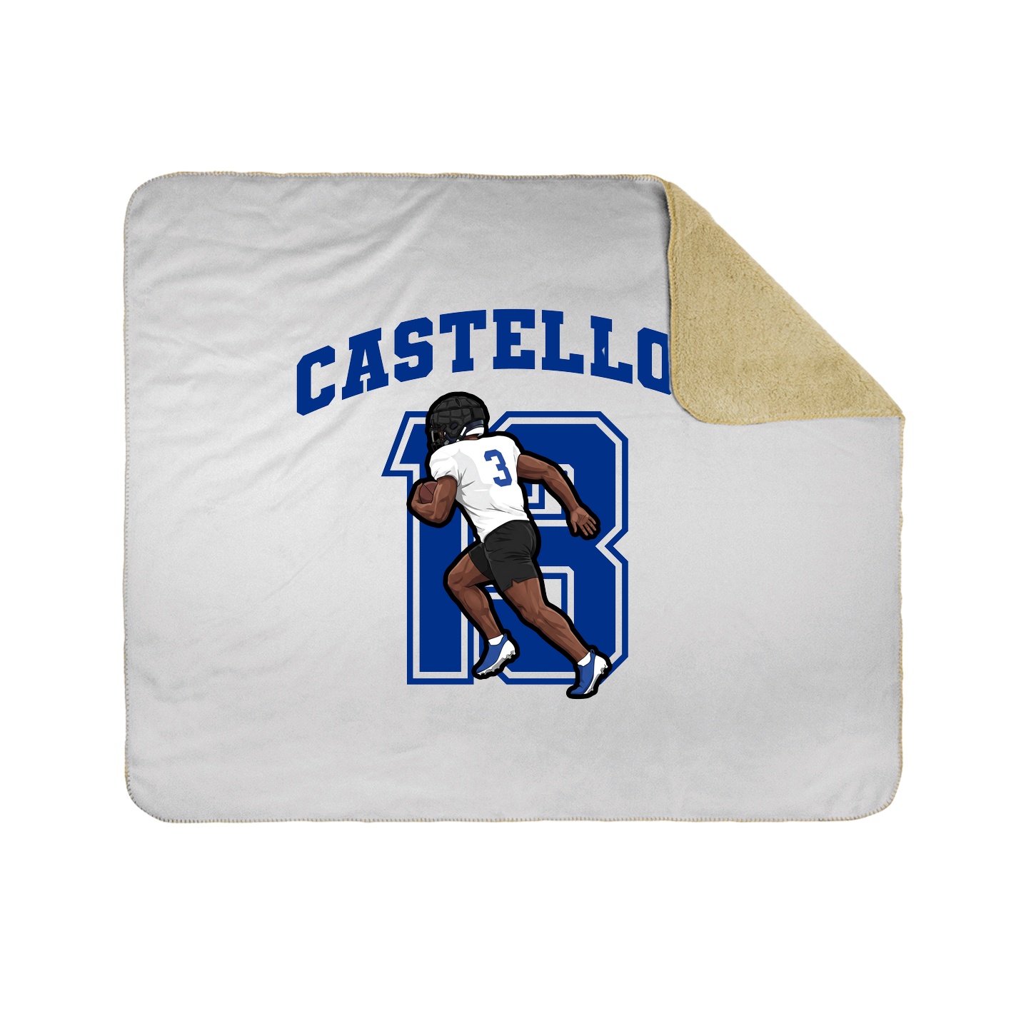 Throw Blanket — Number in White