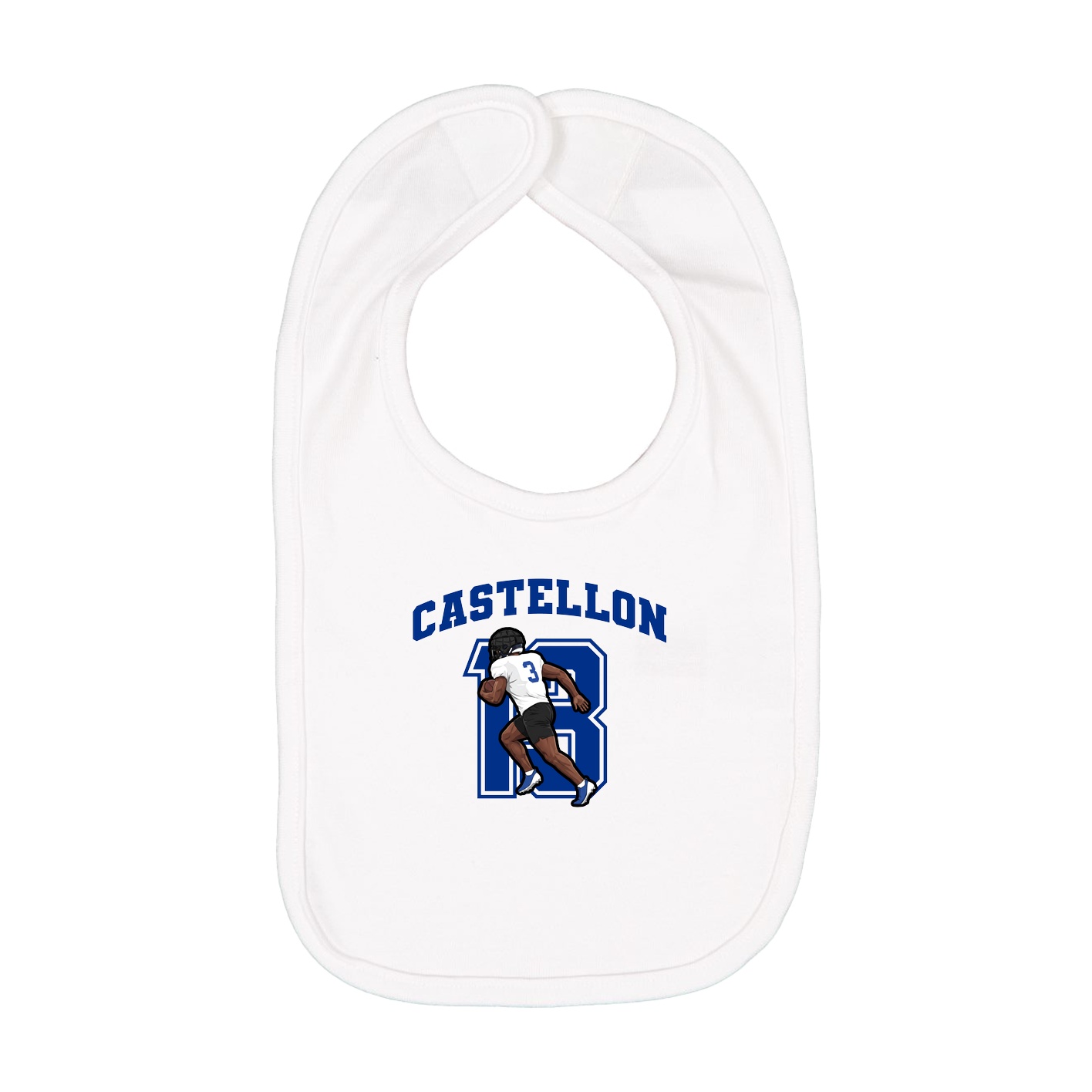 Infant Bib — Number in White