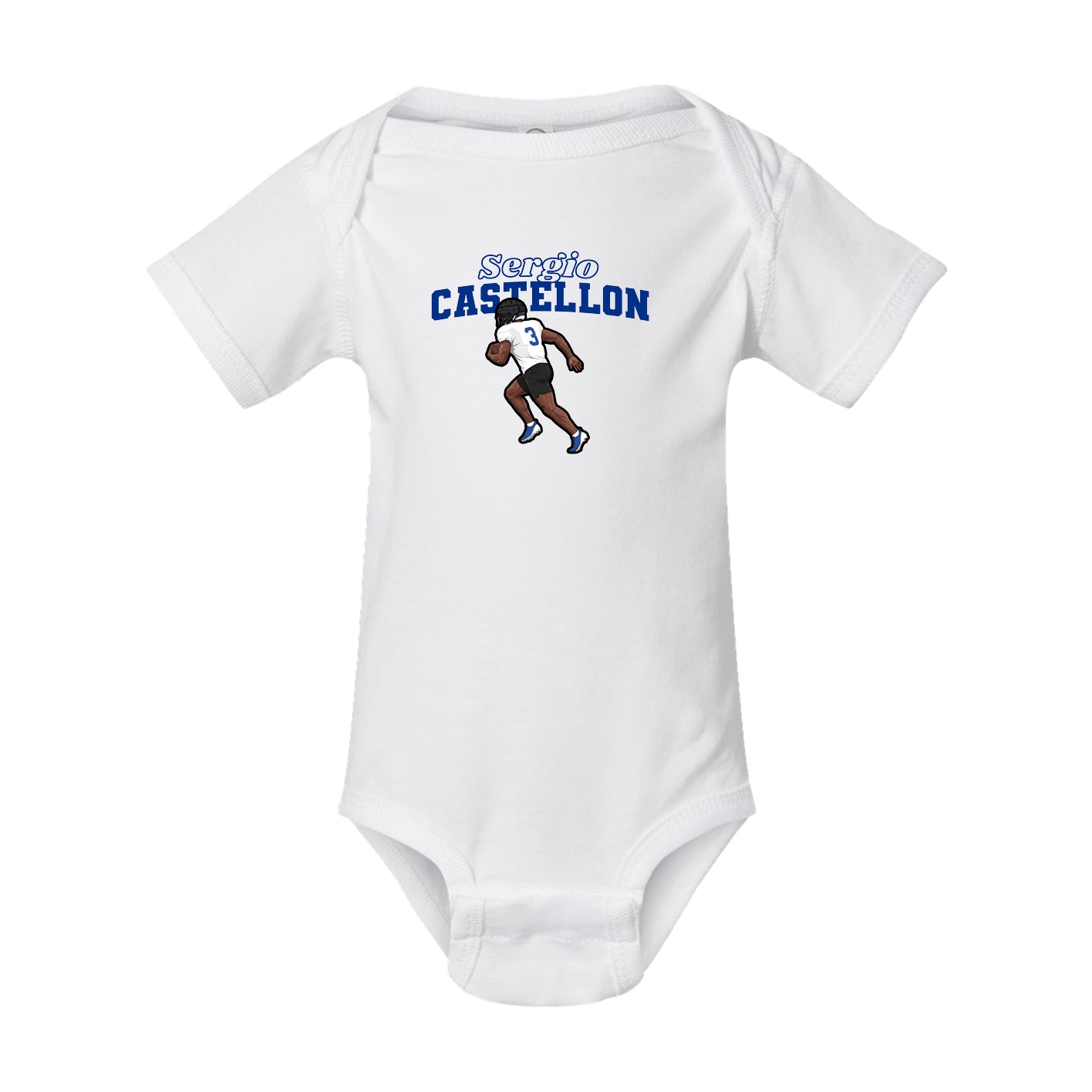 Baby Onesie — Name Arch in White