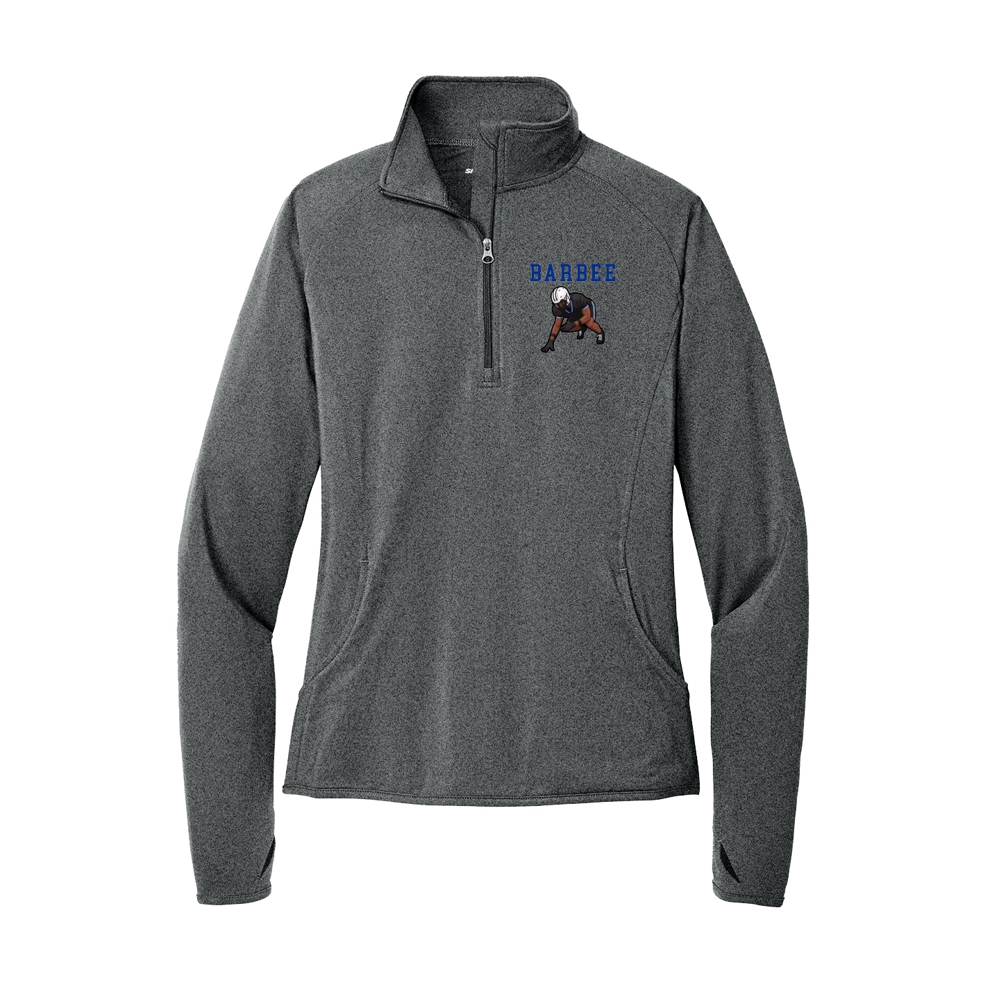Women's Q-Zip Pullover — Shirsey in Grey