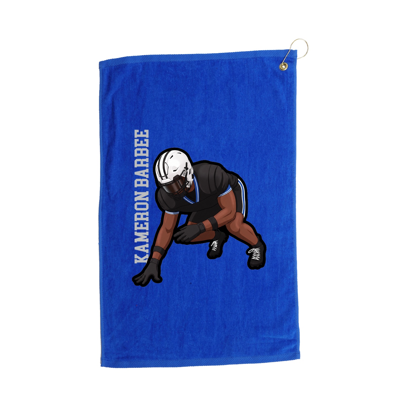 Golf Towel — Name Vertical in Royal