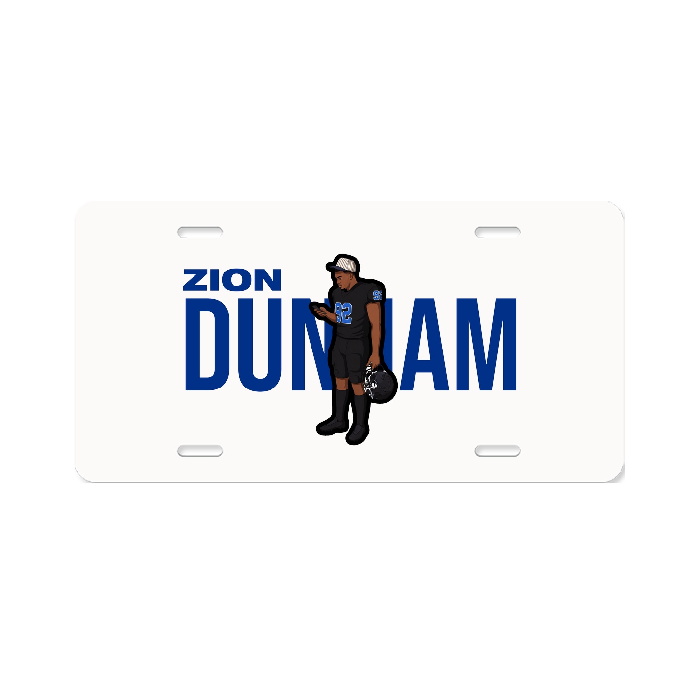 License Plate — Player Name in Classic