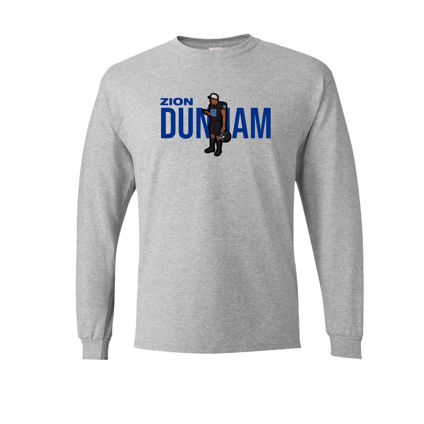 Long Sleeve Tee — Player Name in Grey