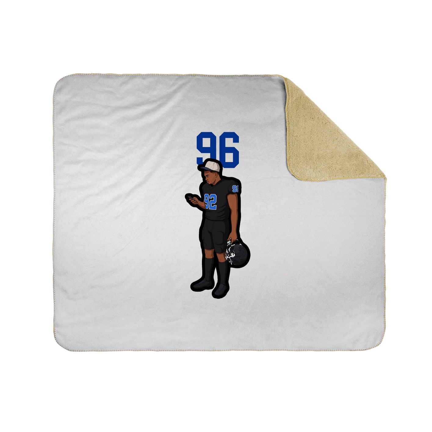 Throw Blanket — Number Top in White