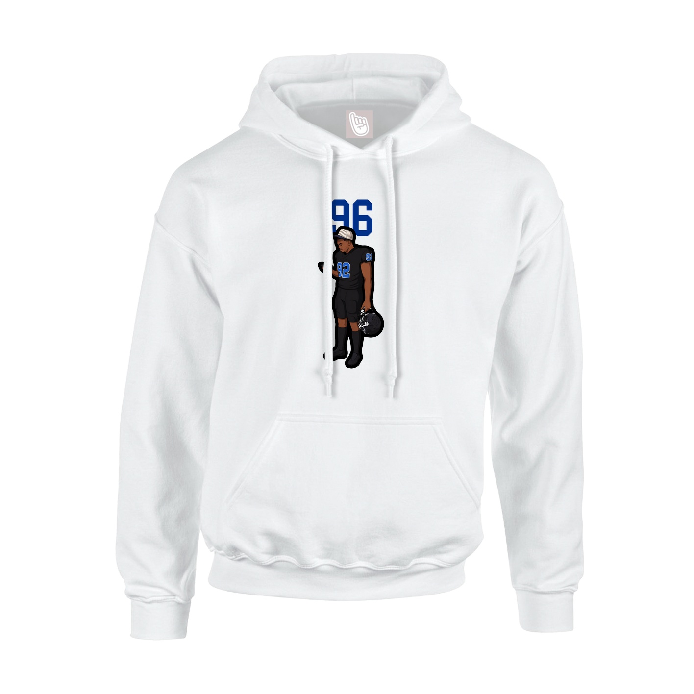 Hoodie — Number Top in White