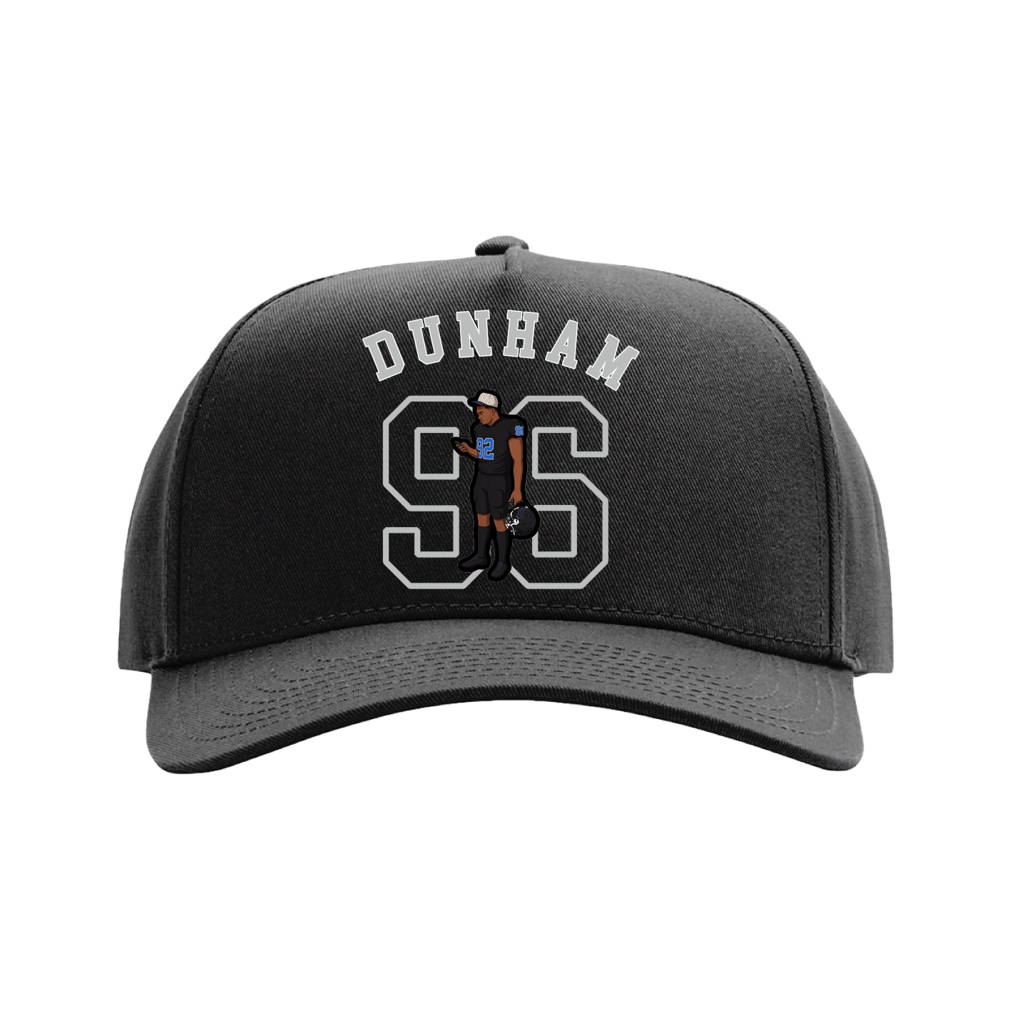 Full Fabric Five-Panel Champ Cap — Shirsey Arch in Black