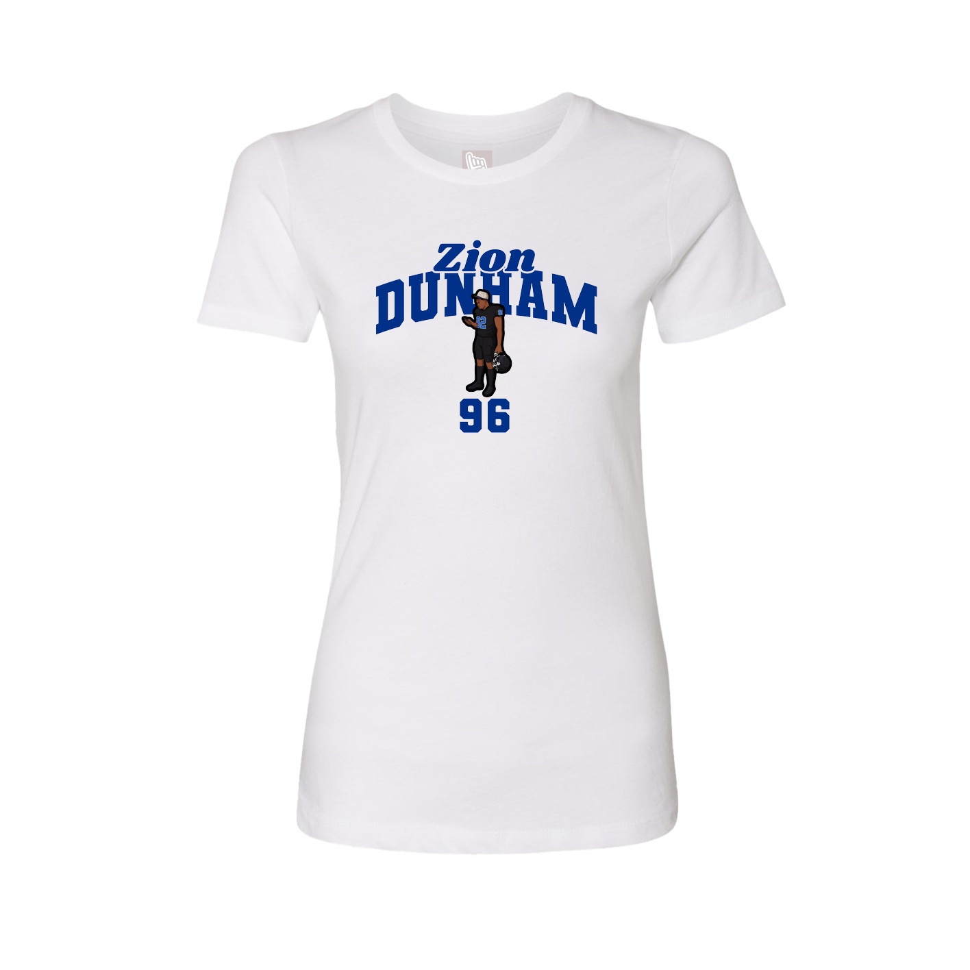 Fitted Women's Tee — Signature Arch in White