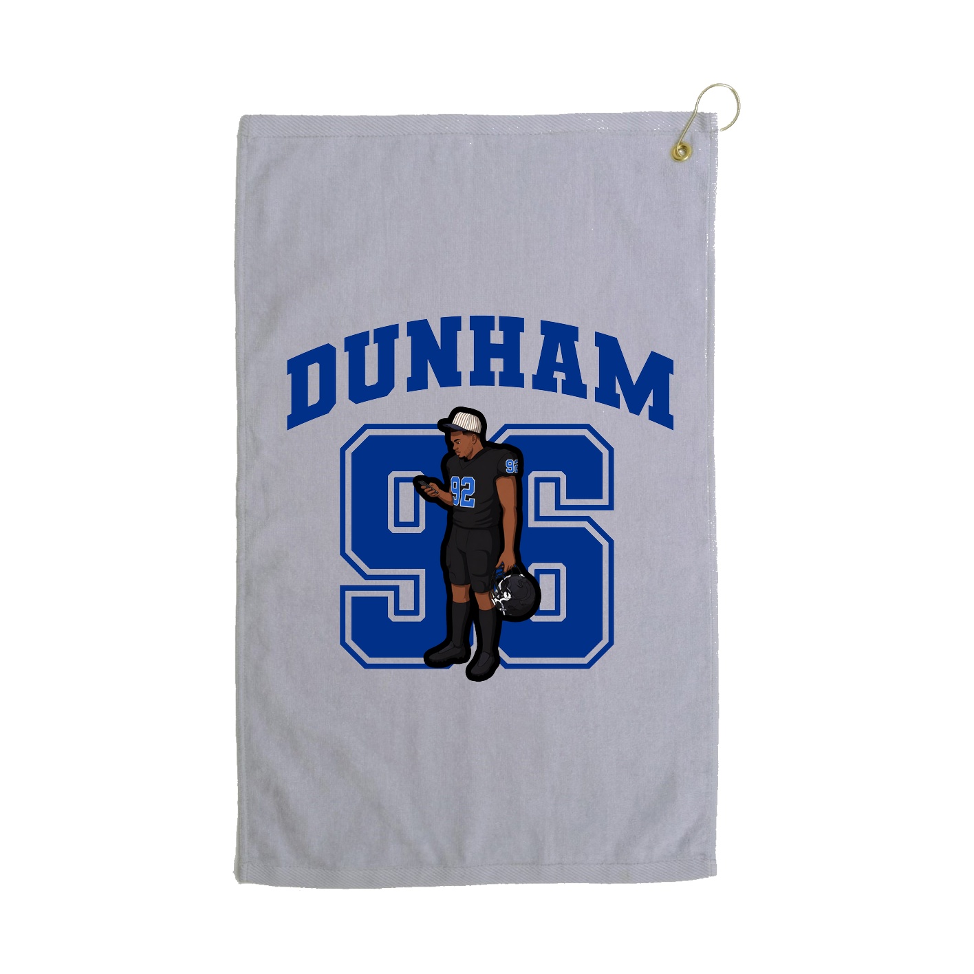Golf Towel — Number in Grey