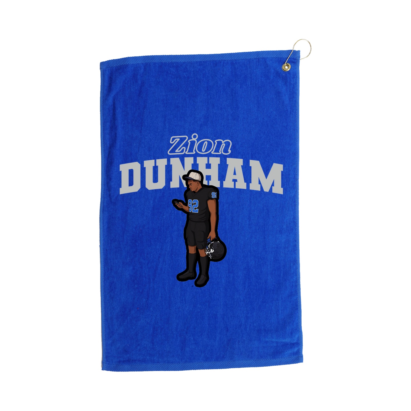 Golf Towel — Name Arch in Royal