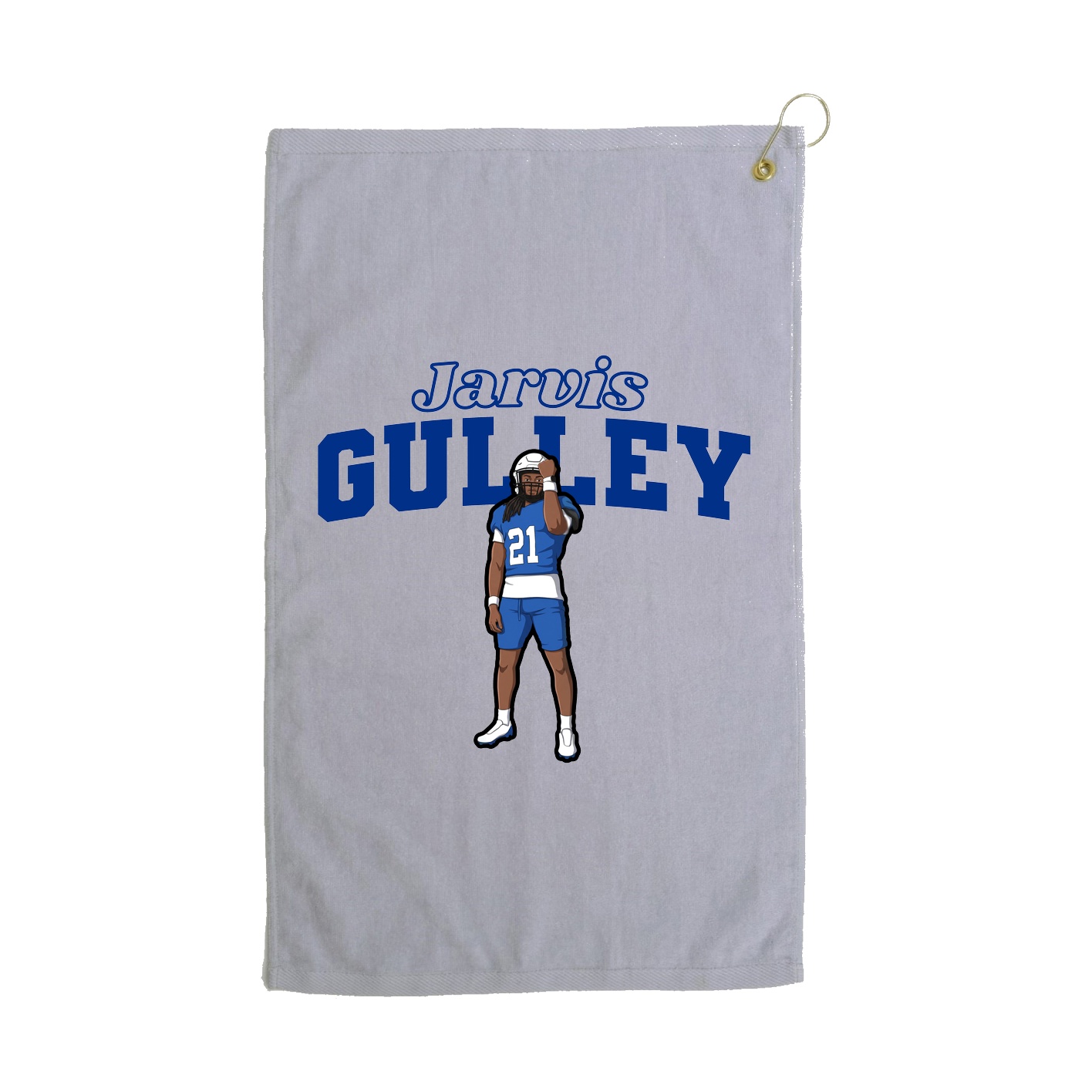 Golf Towel — Name Arch in Grey