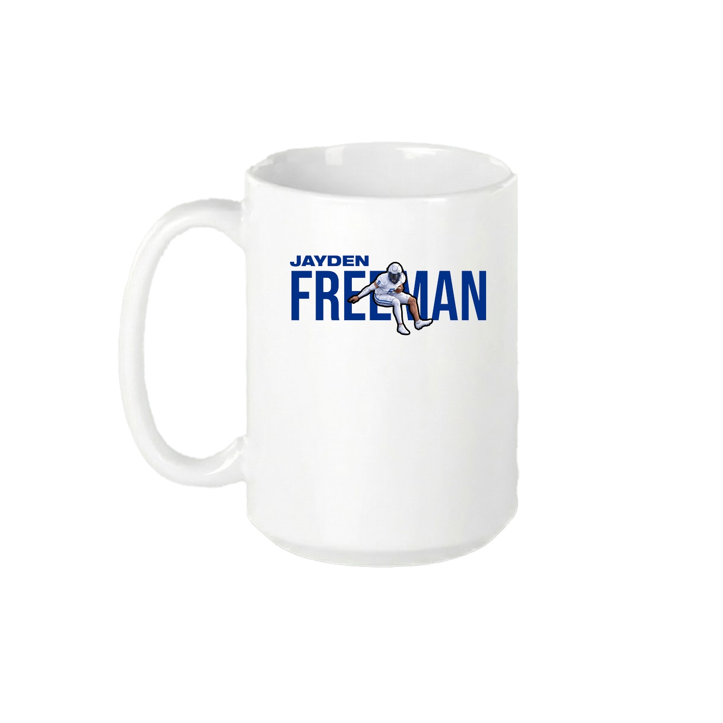 15oz Coffee Mug — Player Name in White