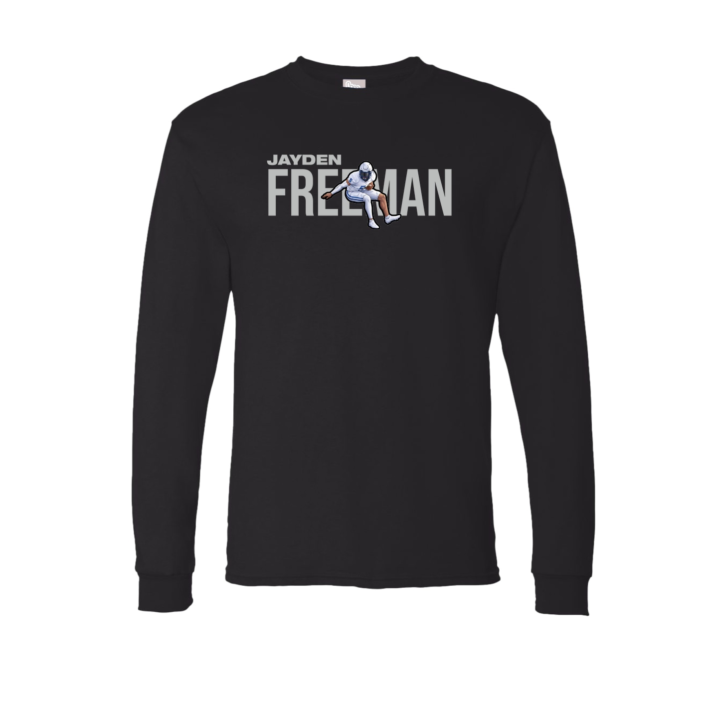 Long Sleeve Tee — Player Name in Black