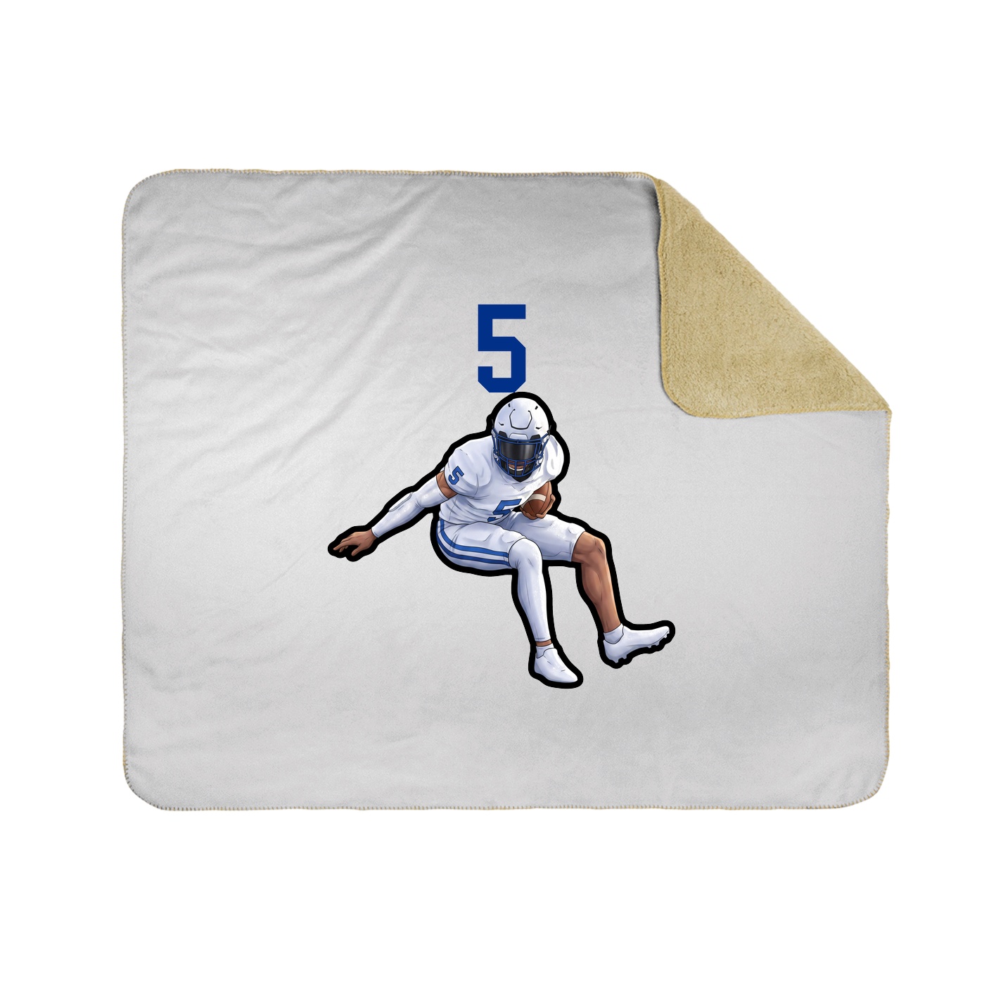 Throw Blanket — Number Top in White