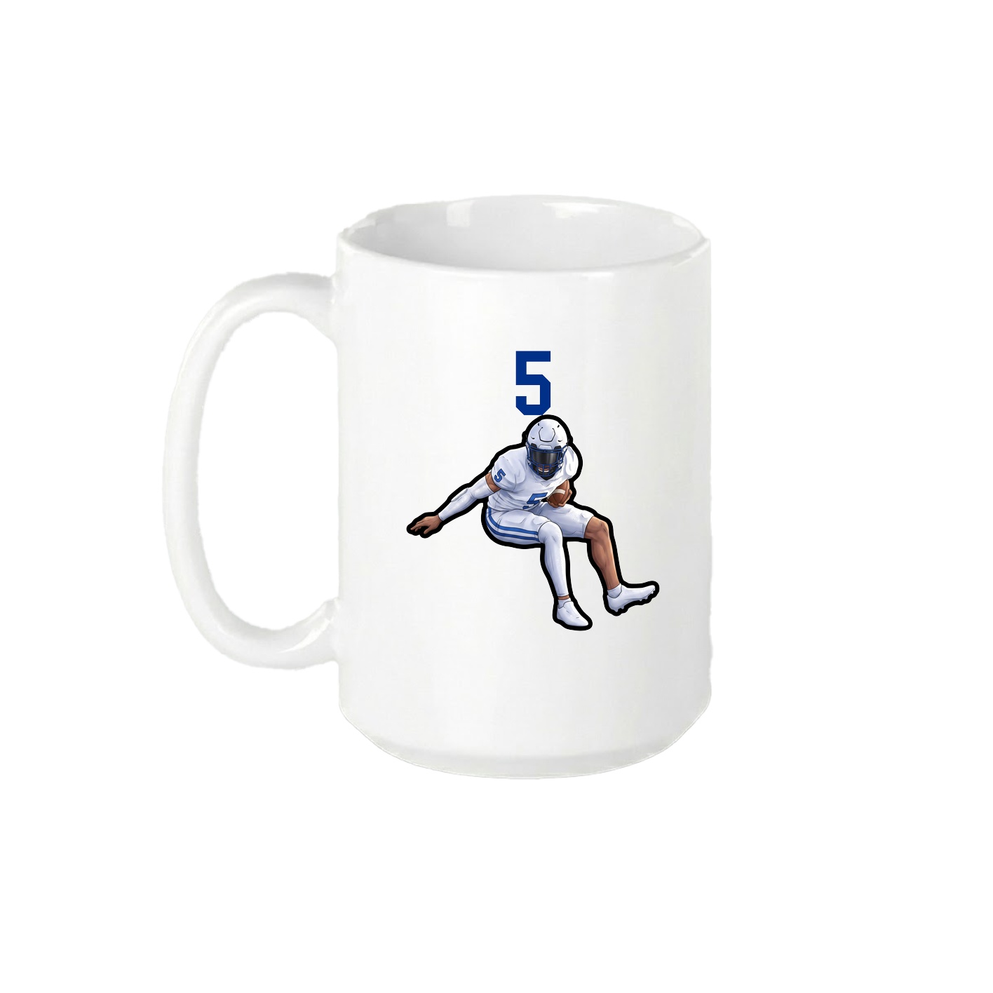 15oz Coffee Mug — Number Top in White