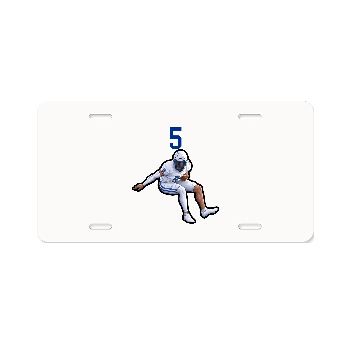 License Plate — Number Top in Classic