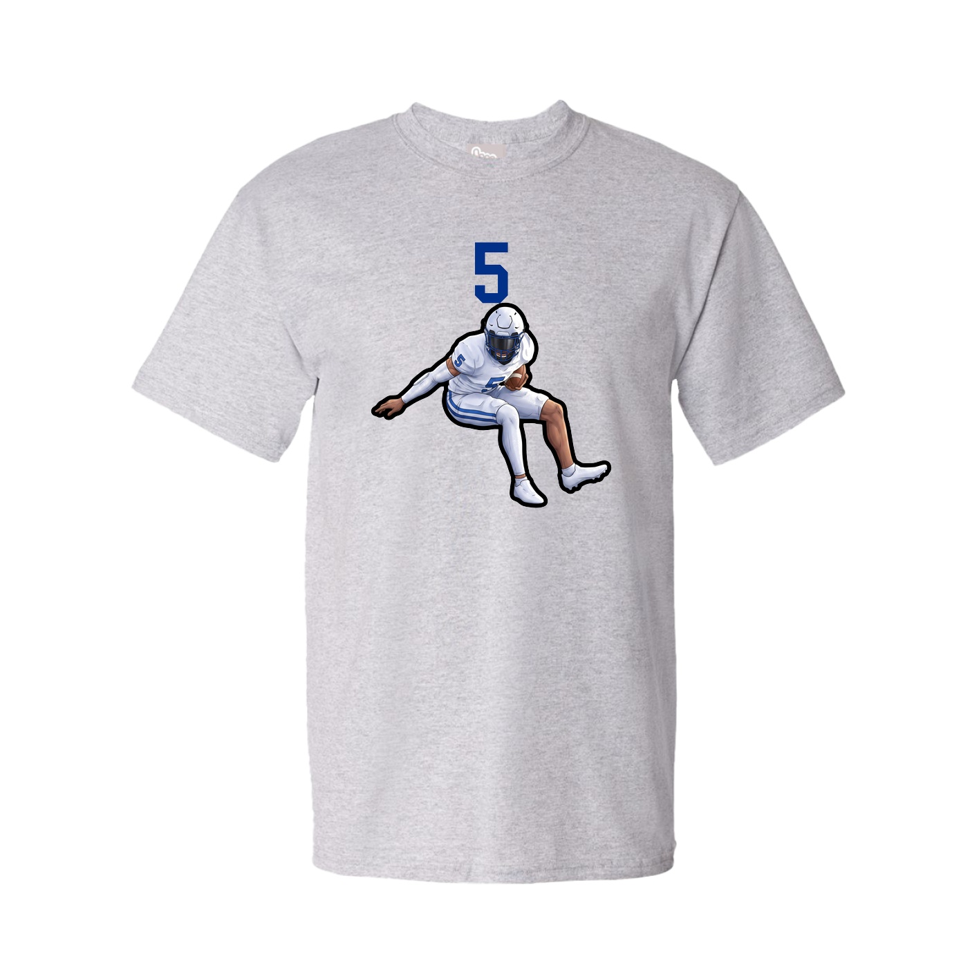 Youth Tee — Number Top in Grey