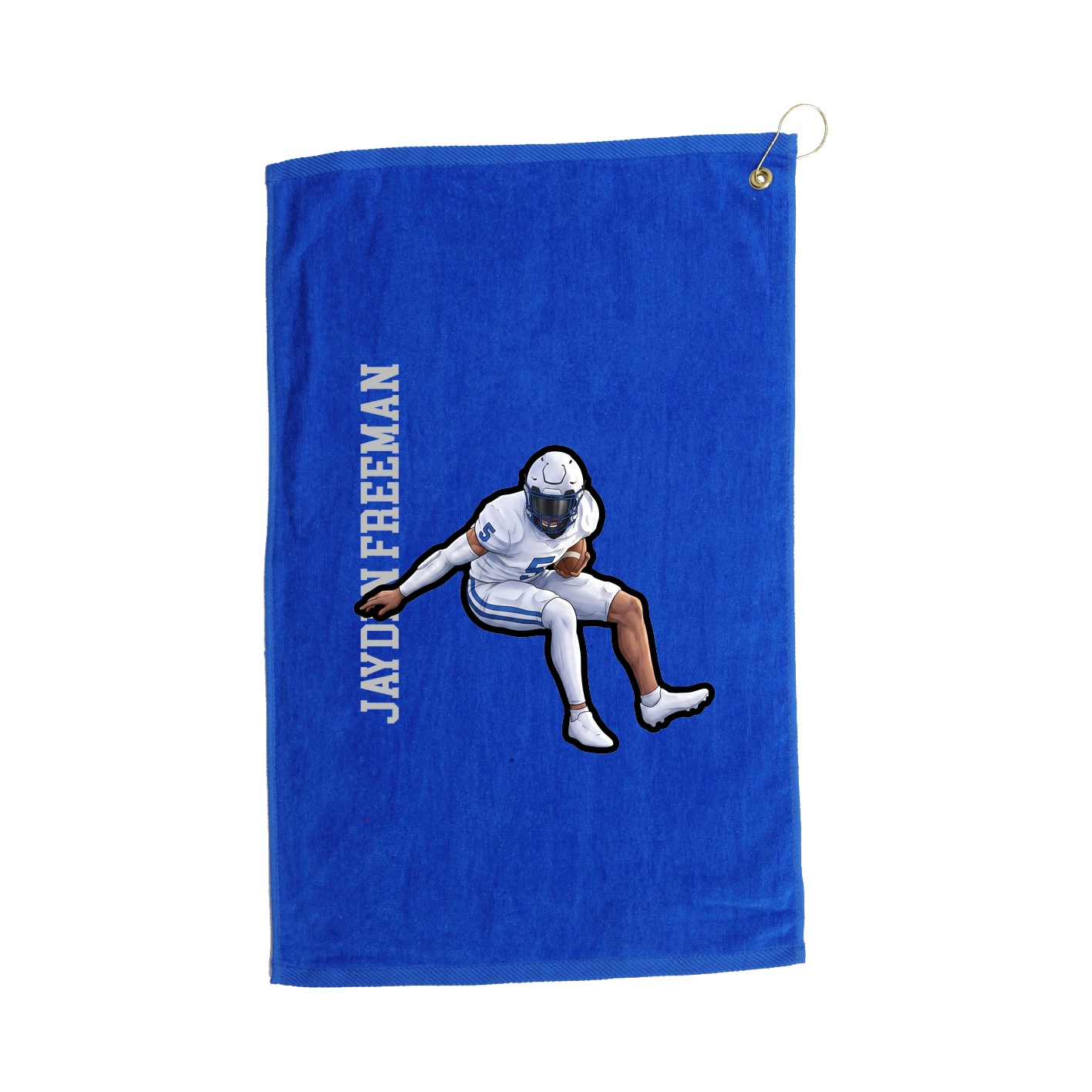 Golf Towel — Name Vertical in Royal