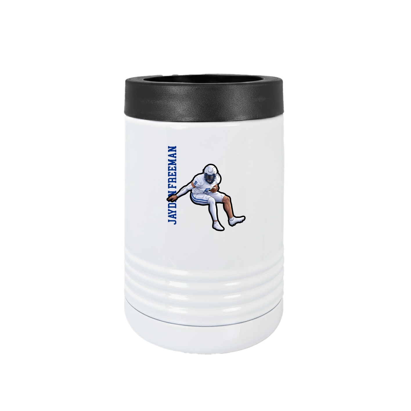 Beverage Holder — Name Vertical in White