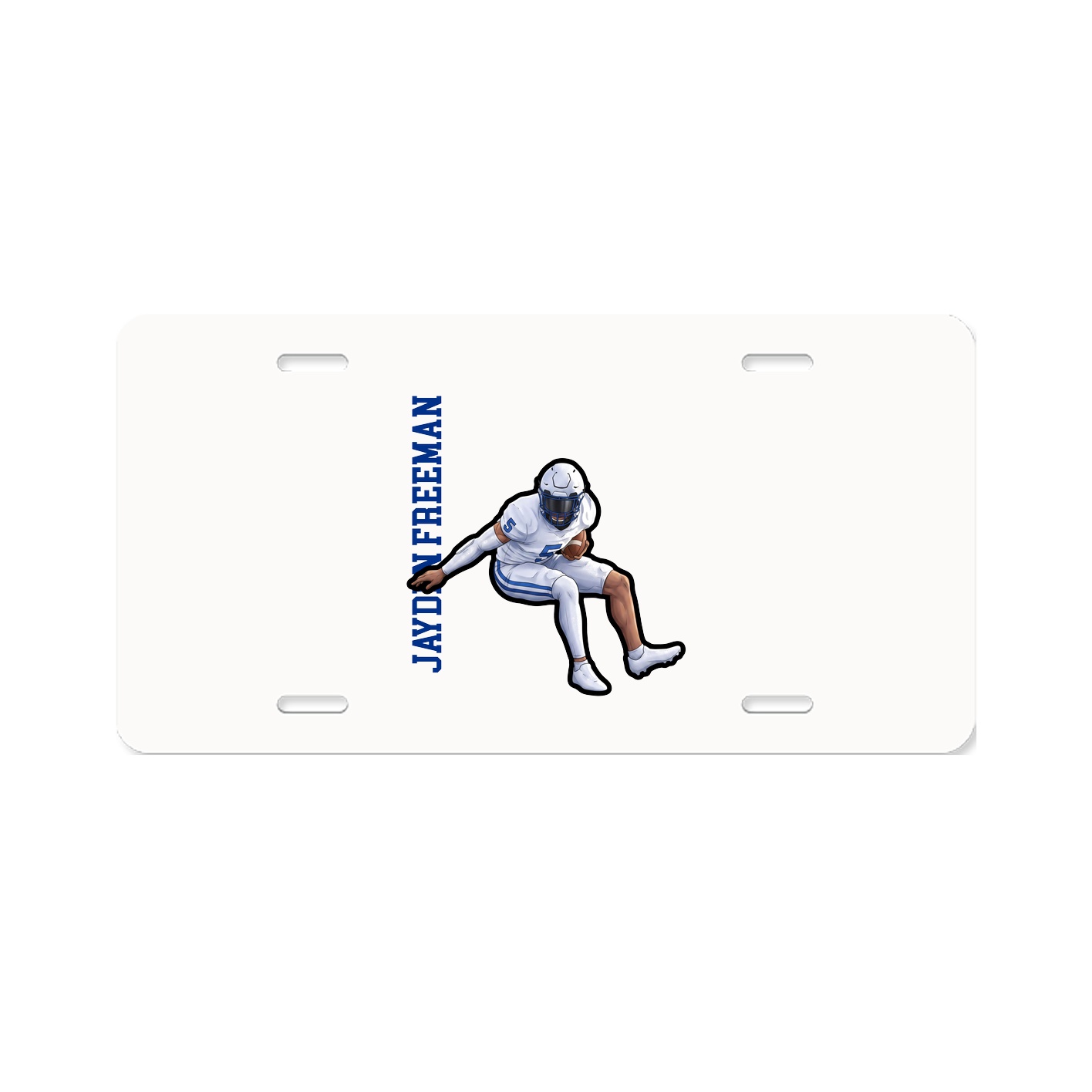 License Plate — Name Vertical in Classic
