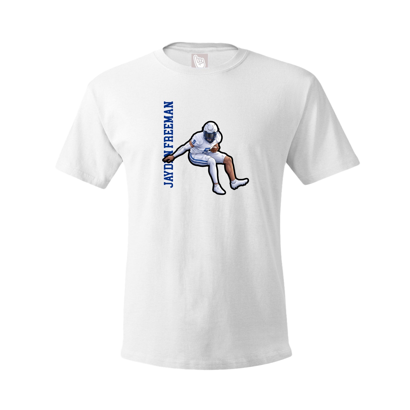 Tee — Name Vertical in White