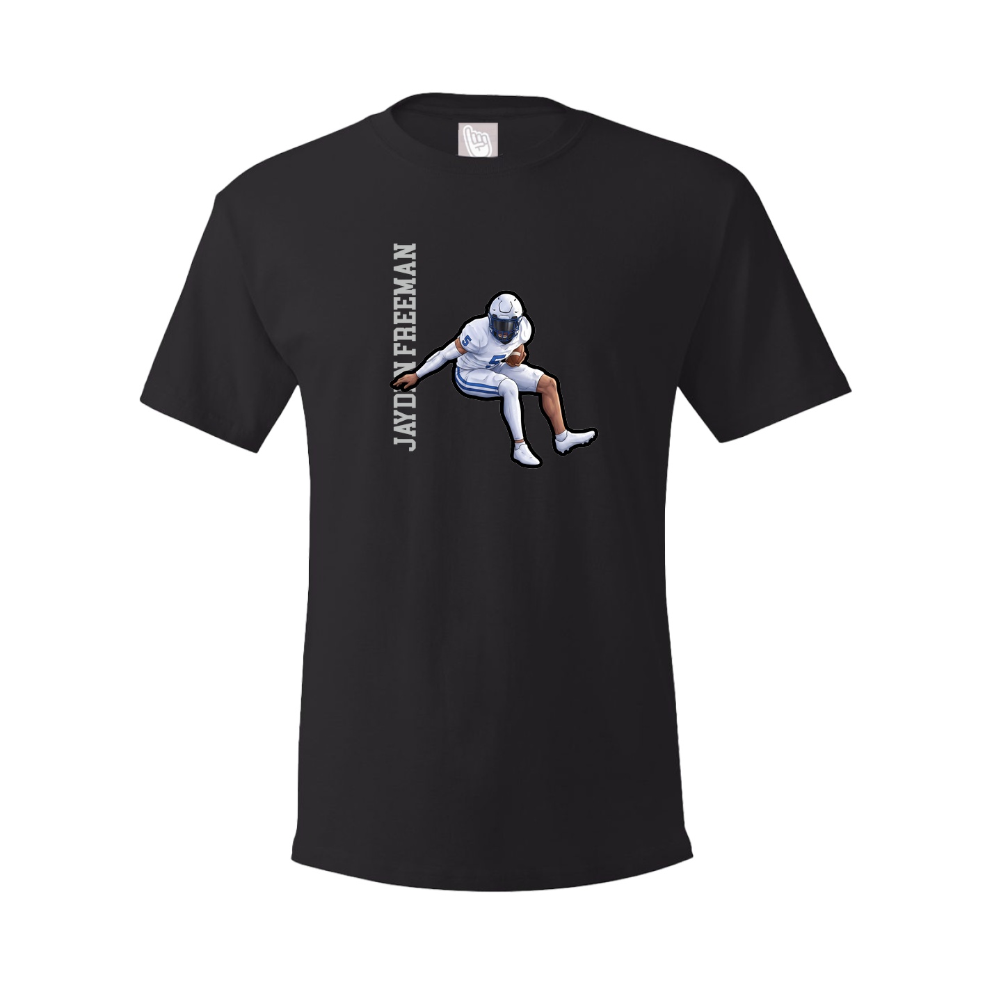 Youth Tee — Name Vertical in Black