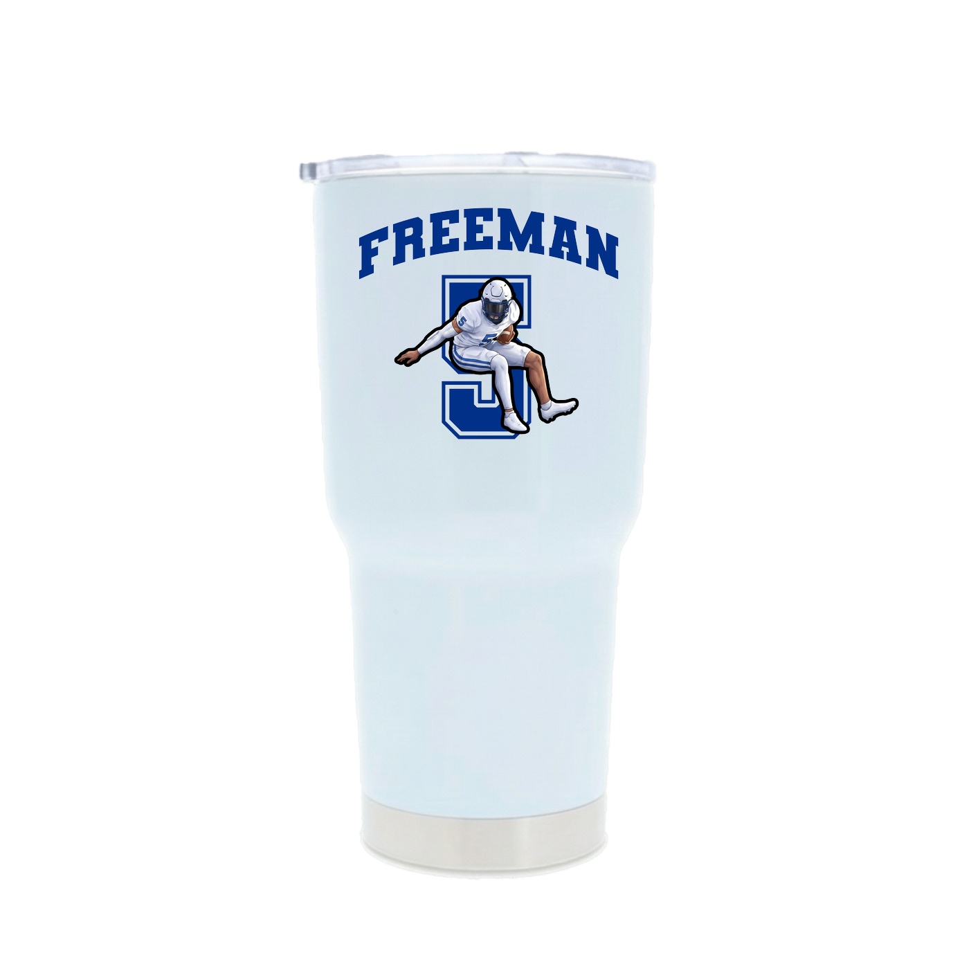 30oz Stainless Steel Tumbler — Number in White