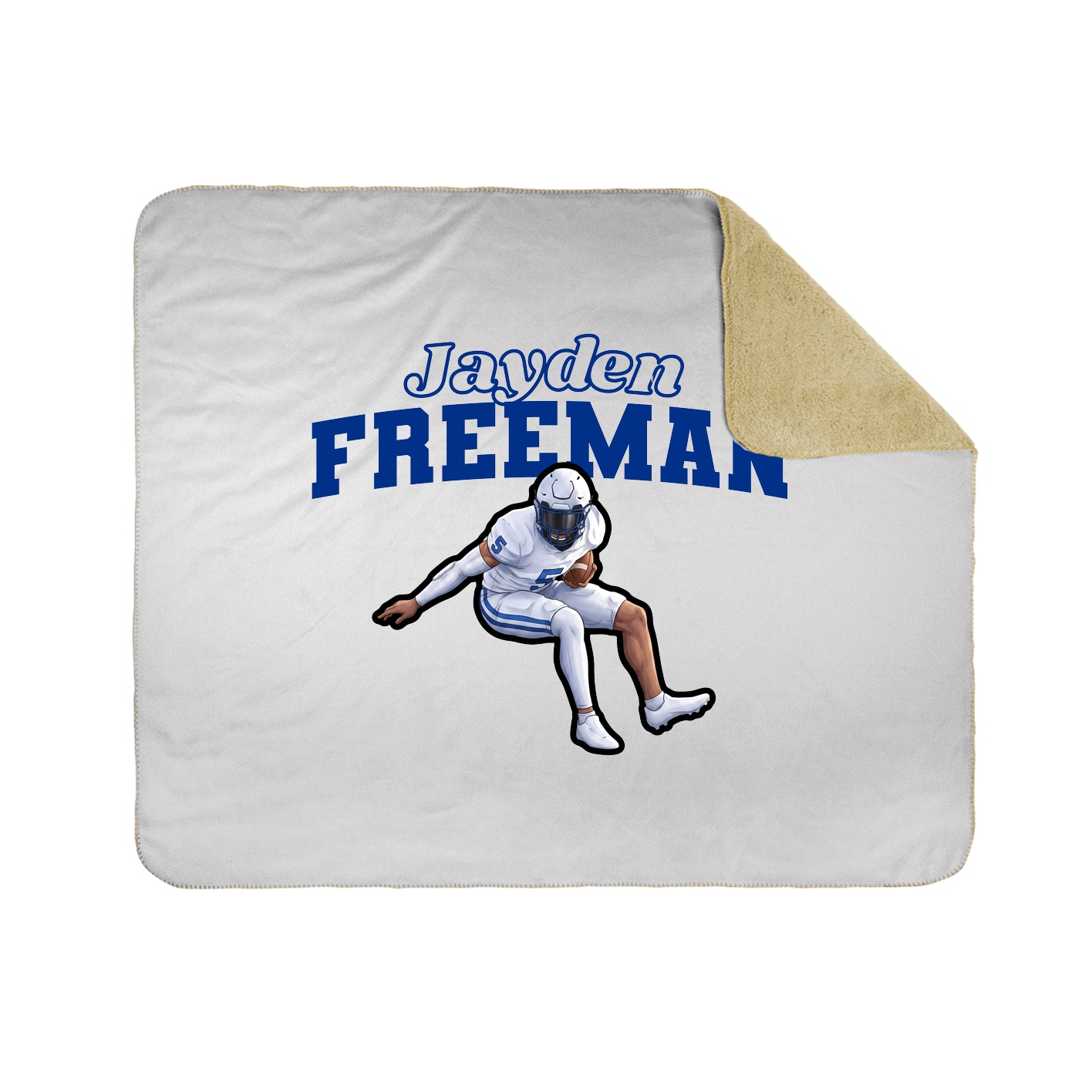 Throw Blanket — Name Arch in White