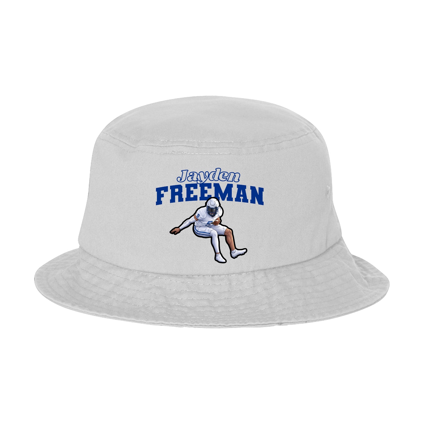 Bucket Cap — Name Arch in White