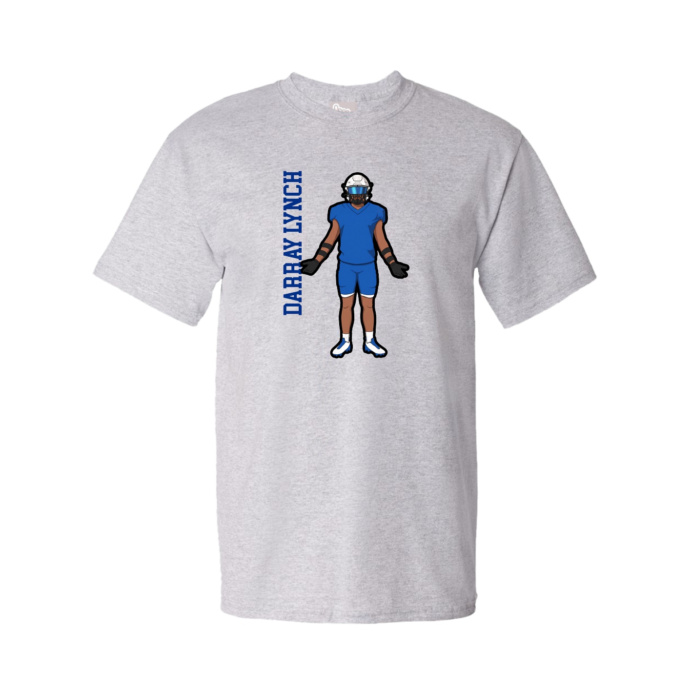Tee — Name Vertical in Grey