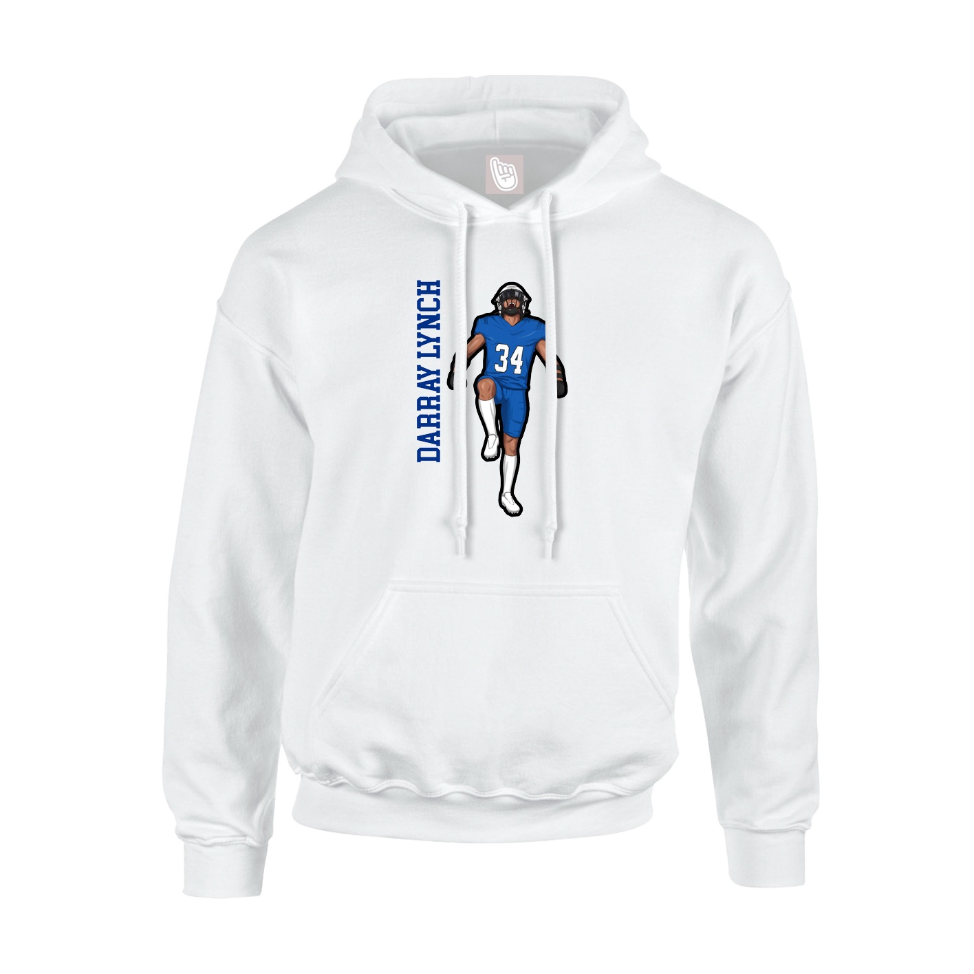 Hoodie — Name Vertical in White