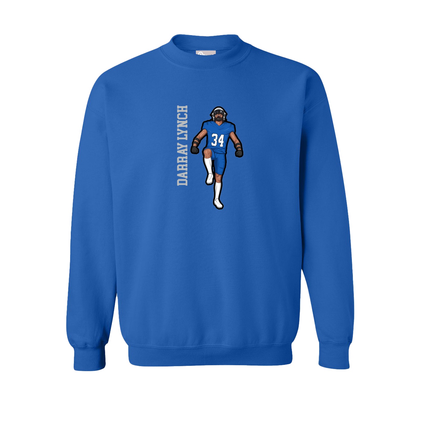 Fleece Crew — Name Vertical in Royal