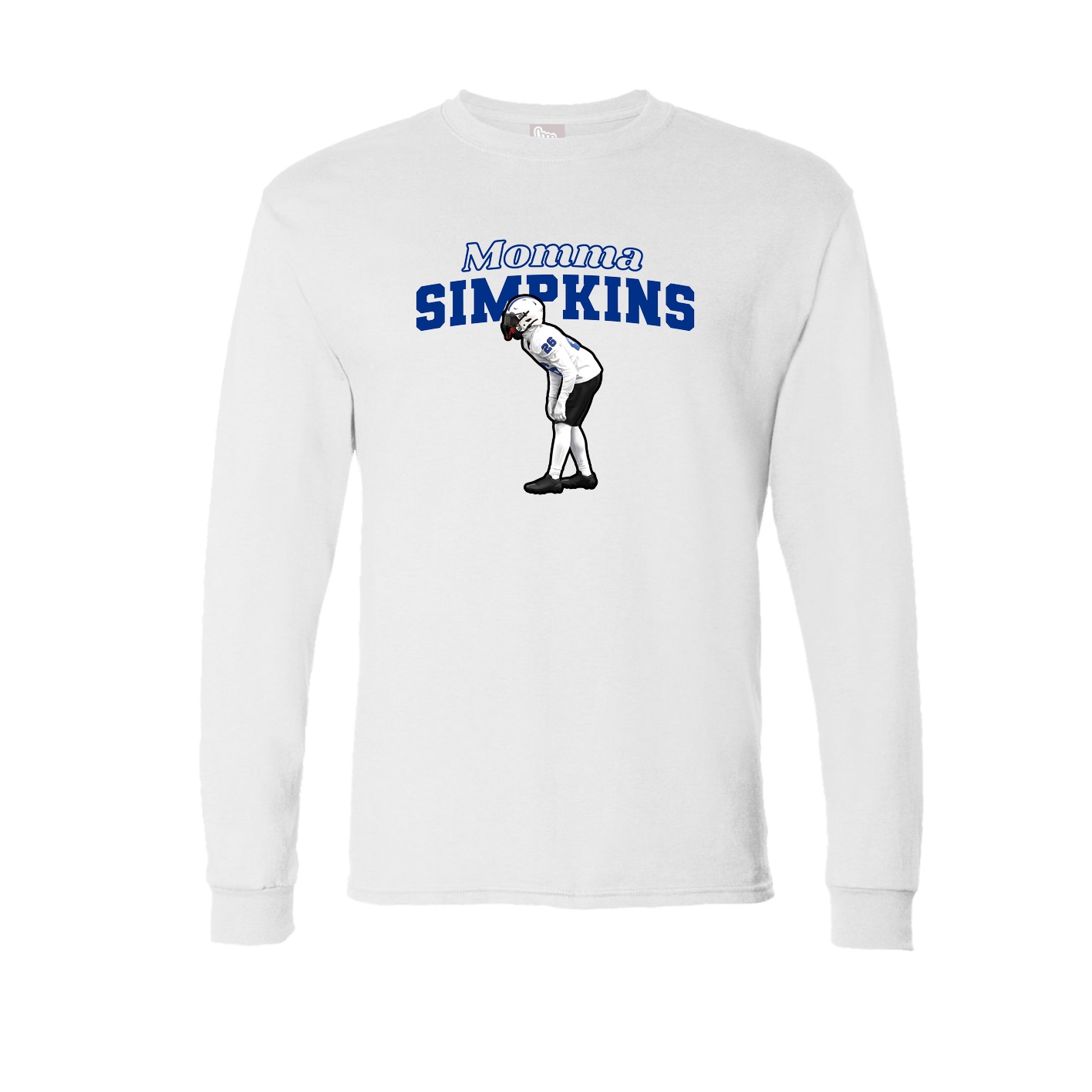Long Sleeve Tee — Mothers Day Block in White