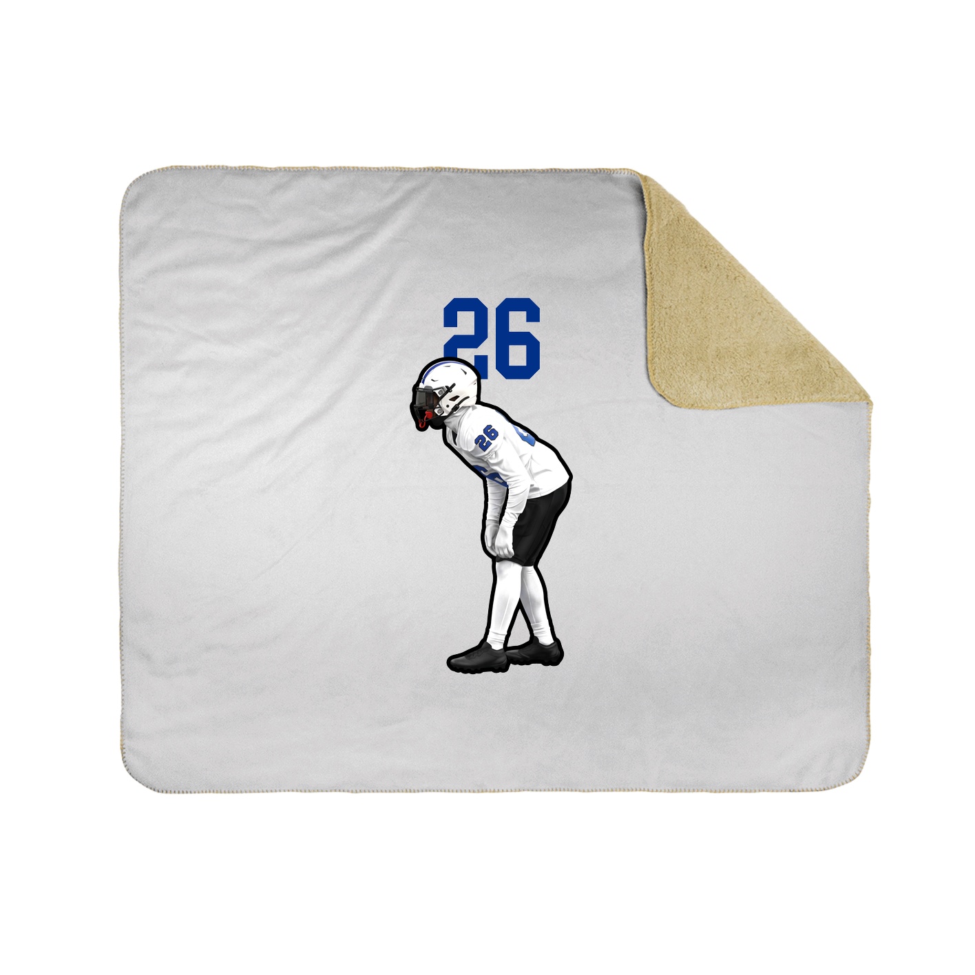 Throw Blanket — Number Top in White