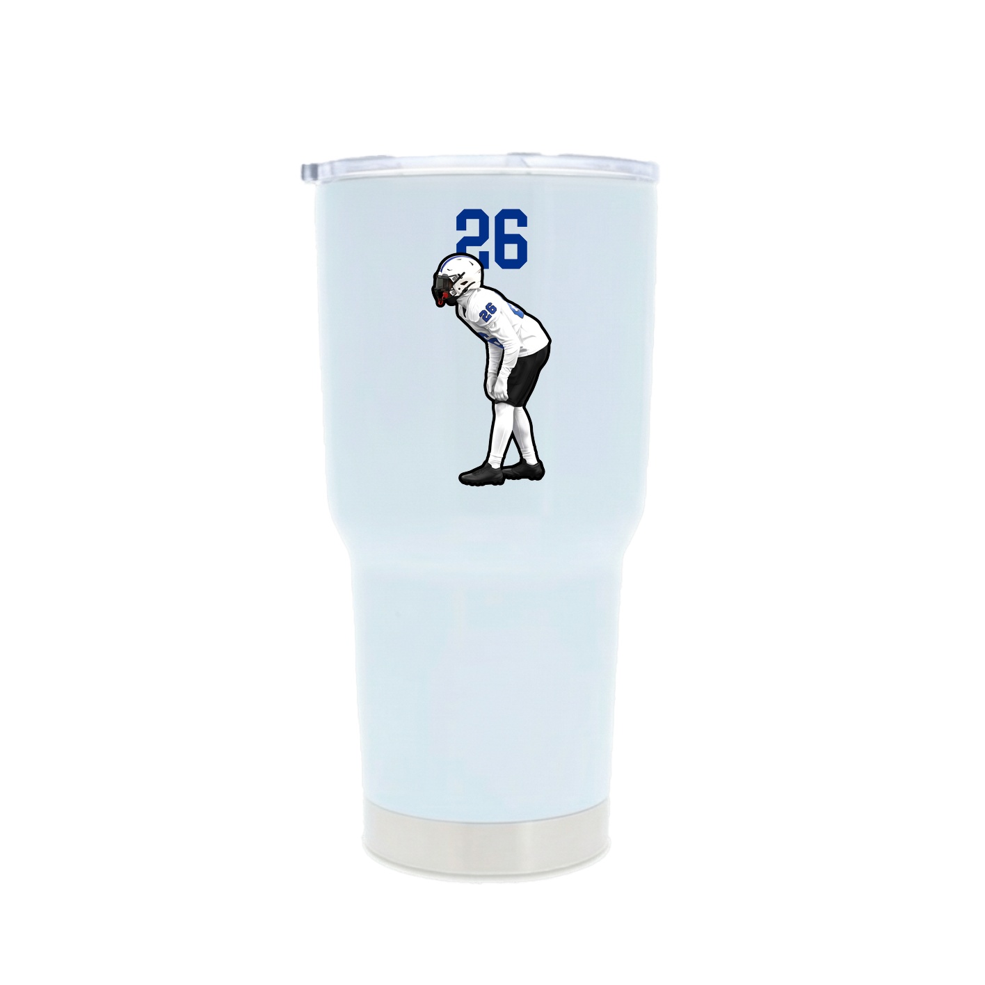 30oz Stainless Steel Tumbler — Number Top in White