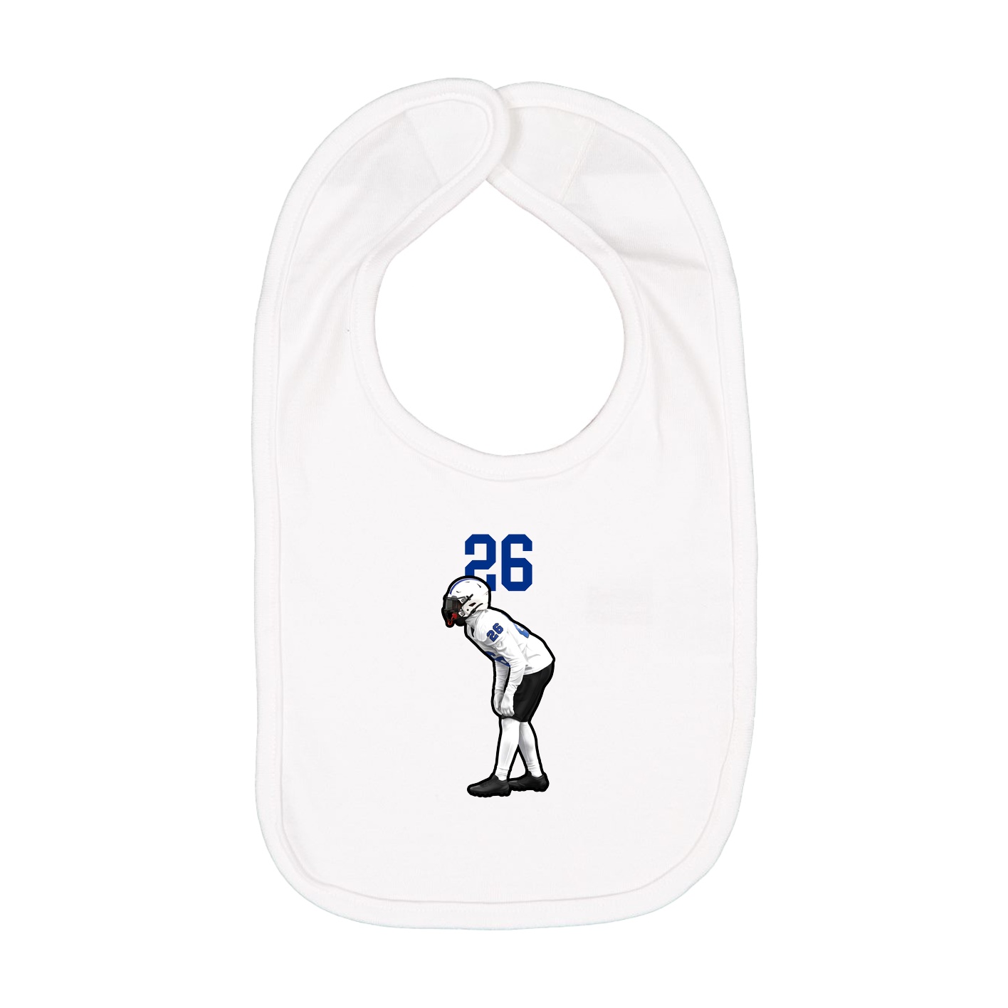 Infant Bib — Number Top in White