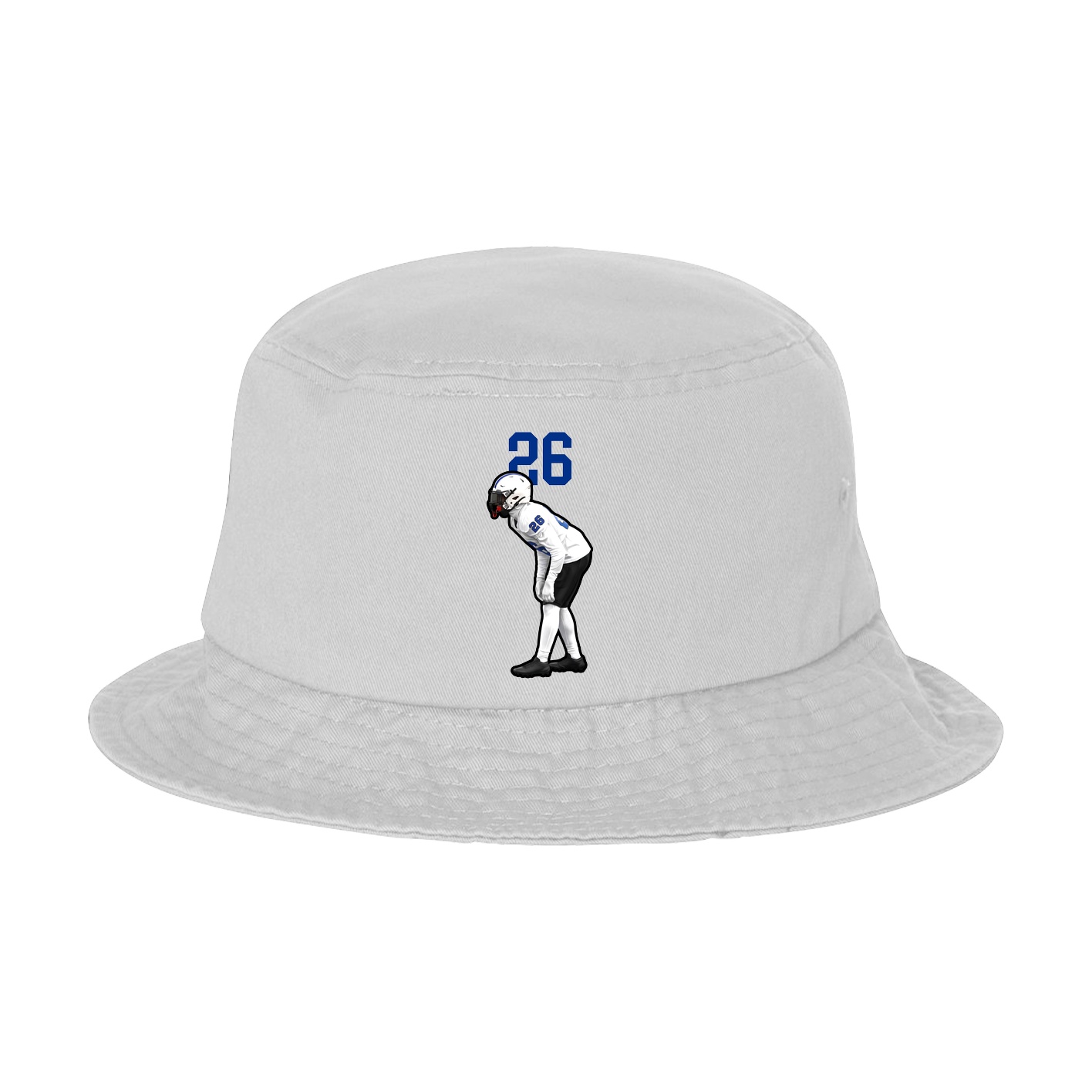 Bucket Cap — Number Top in White