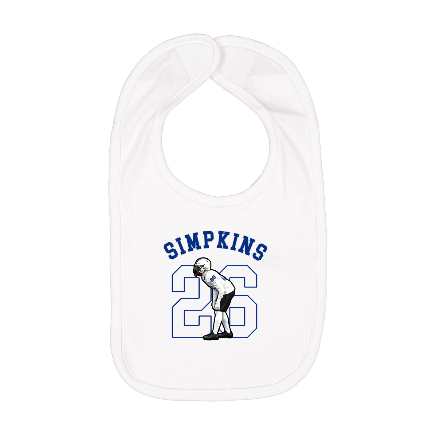 Infant Bib — Shirsey Arch in White