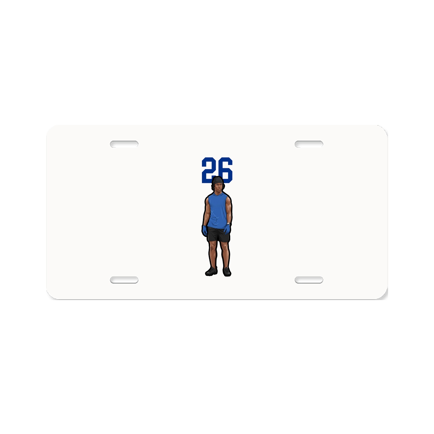 License Plate — Number Top in Classic