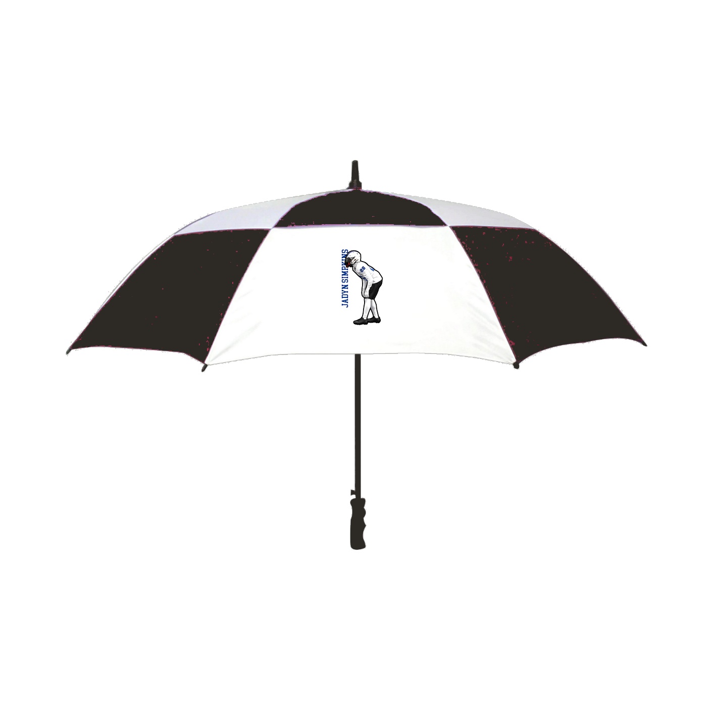 Golf Umbrella — Name Vertical in Black