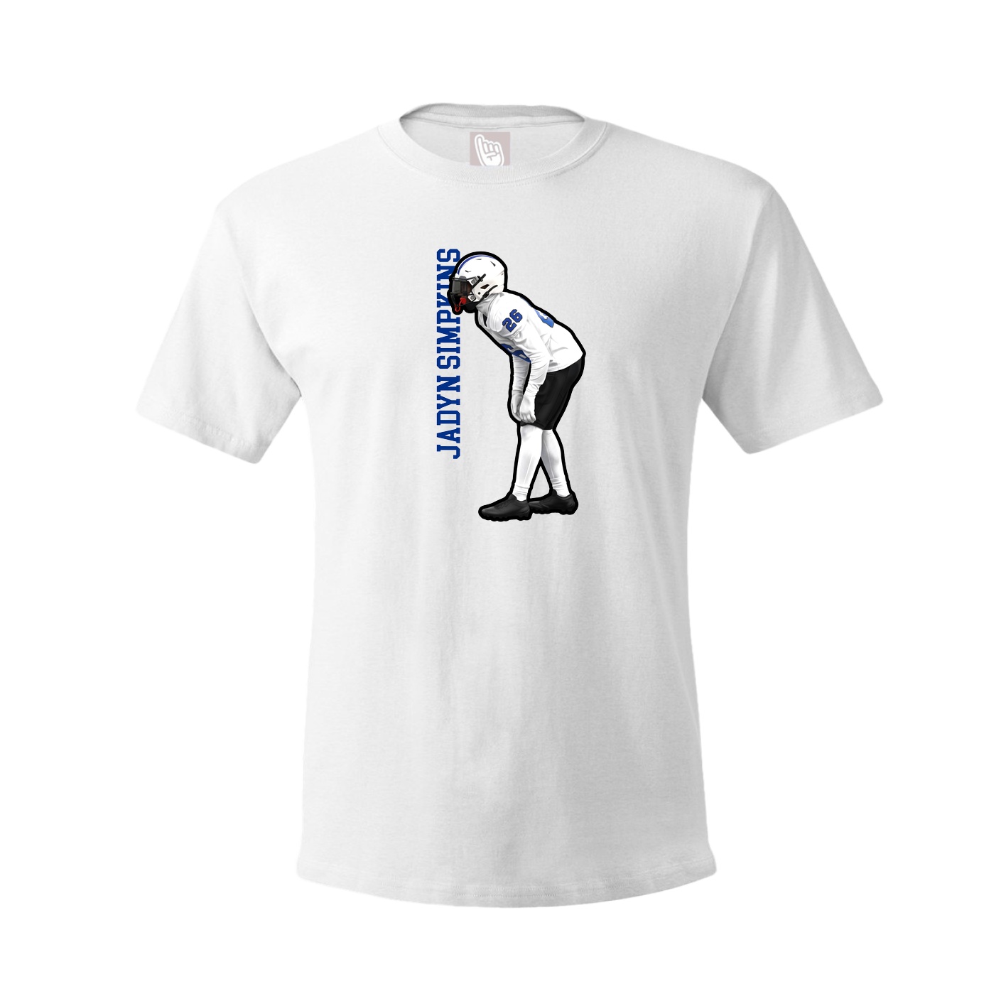 Tee — Name Vertical in White